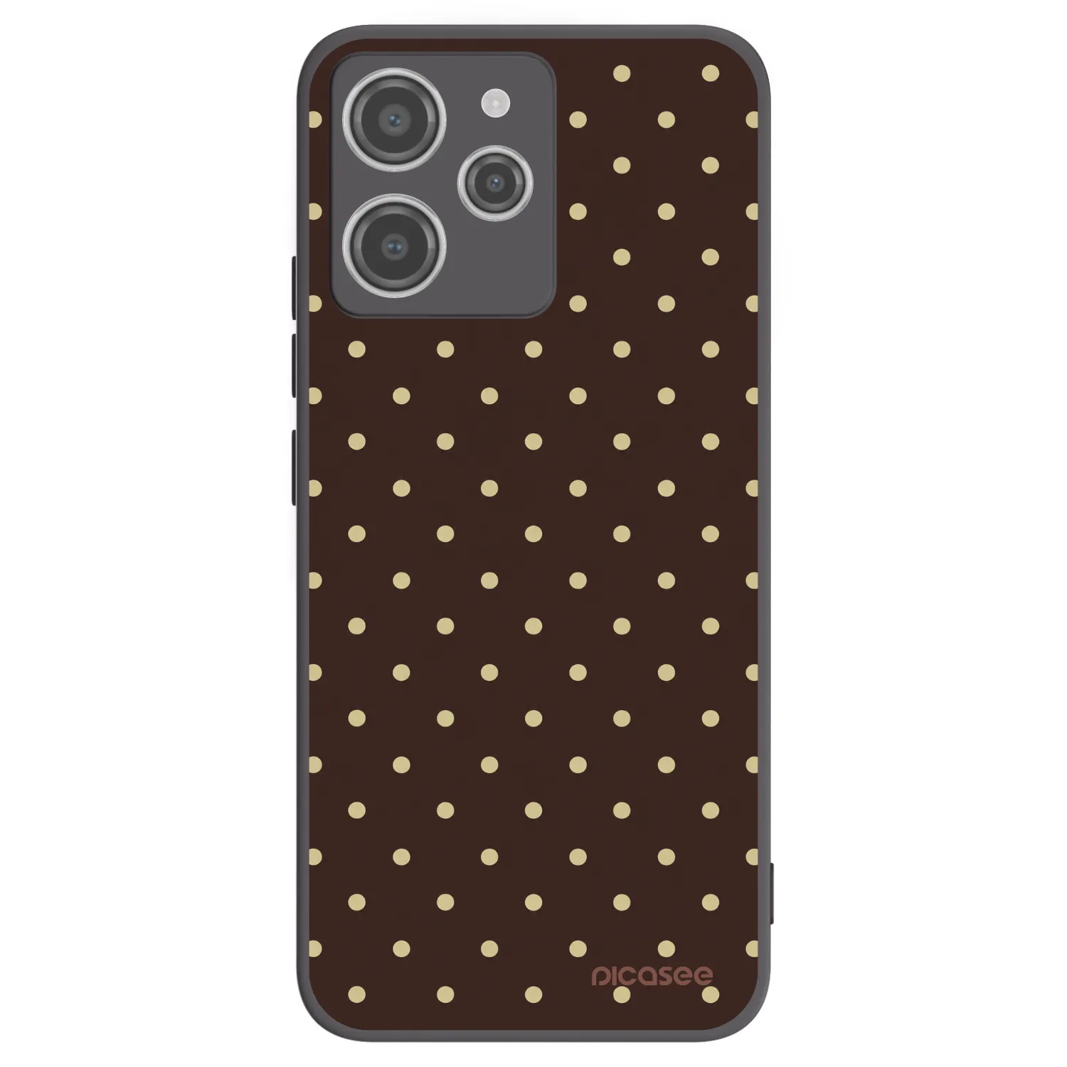 Picasee silikonowe czarne etui na Xiaomi Redmi 12 4G - Vanilla Dots & Chocolate