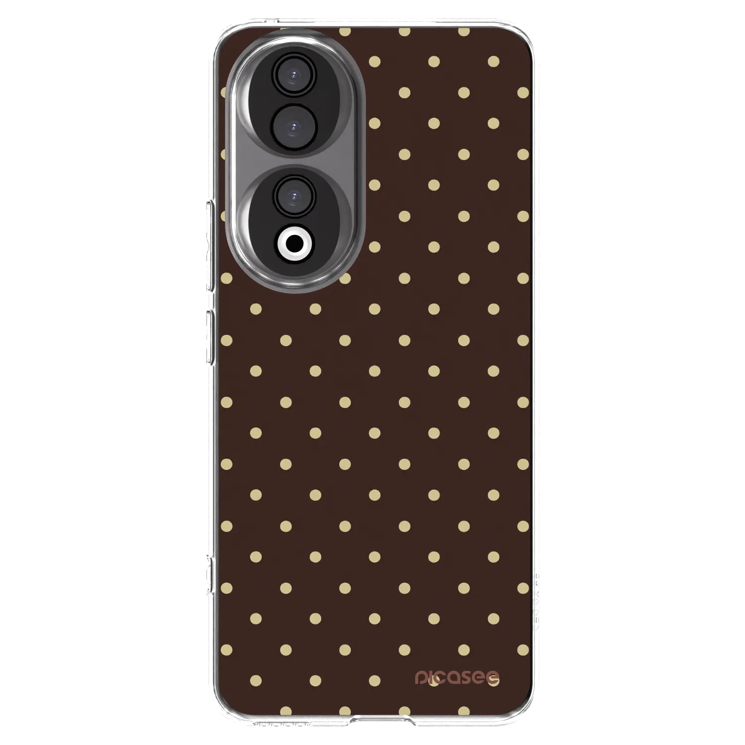 Picasee silikonowe przeźroczyste etui na Honor 90 5G - Vanilla Dots & Chocolate