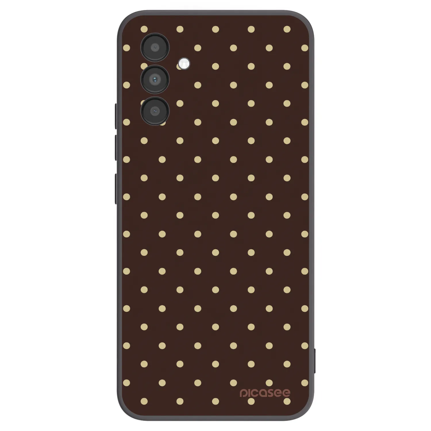 Picasee silikonowe czarne etui na Samsung Galaxy A04s A047F - Vanilla Dots & Chocolate