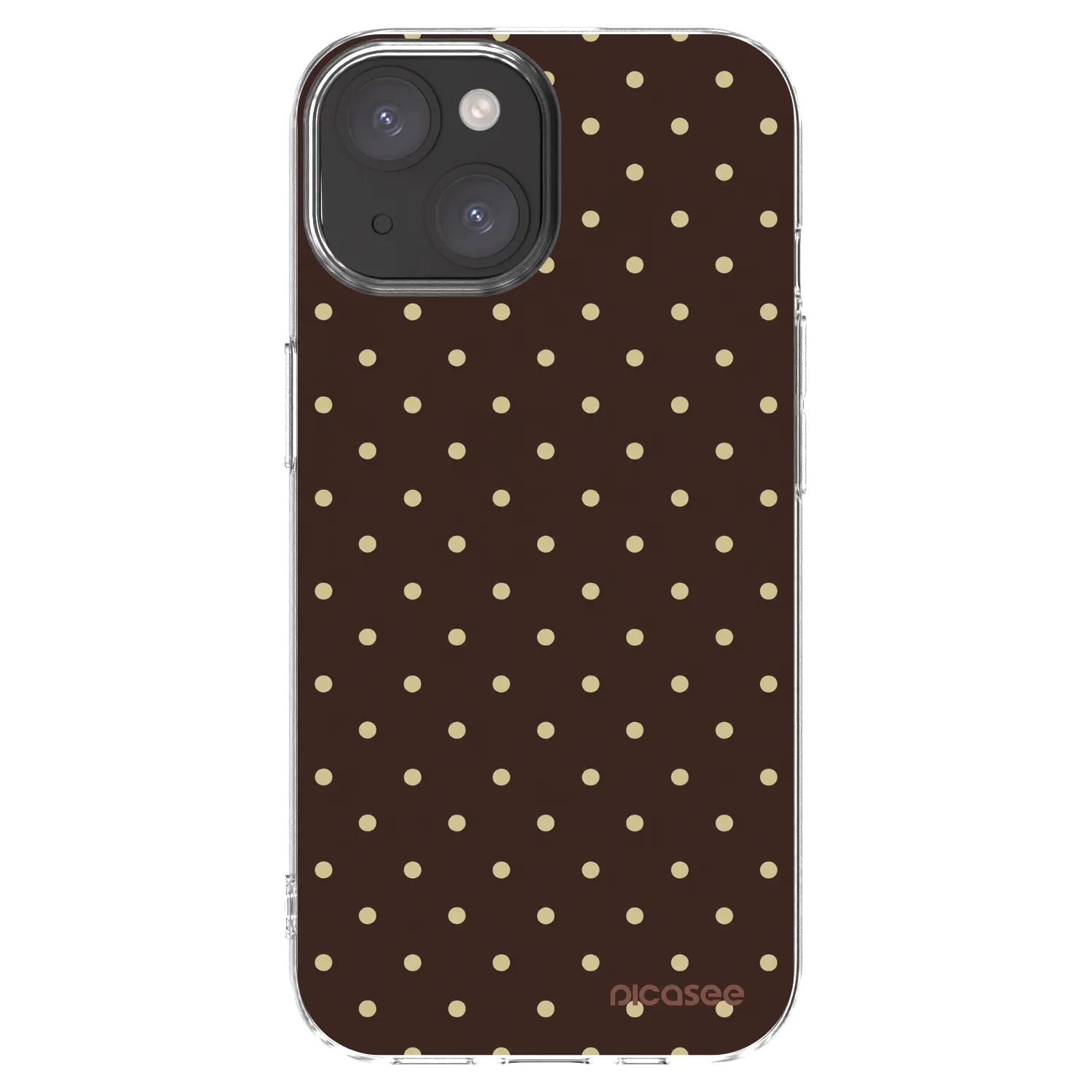 Picasee silikonowe przeźroczyste etui na Apple iPhone 15 - Vanilla Dots & Chocolate