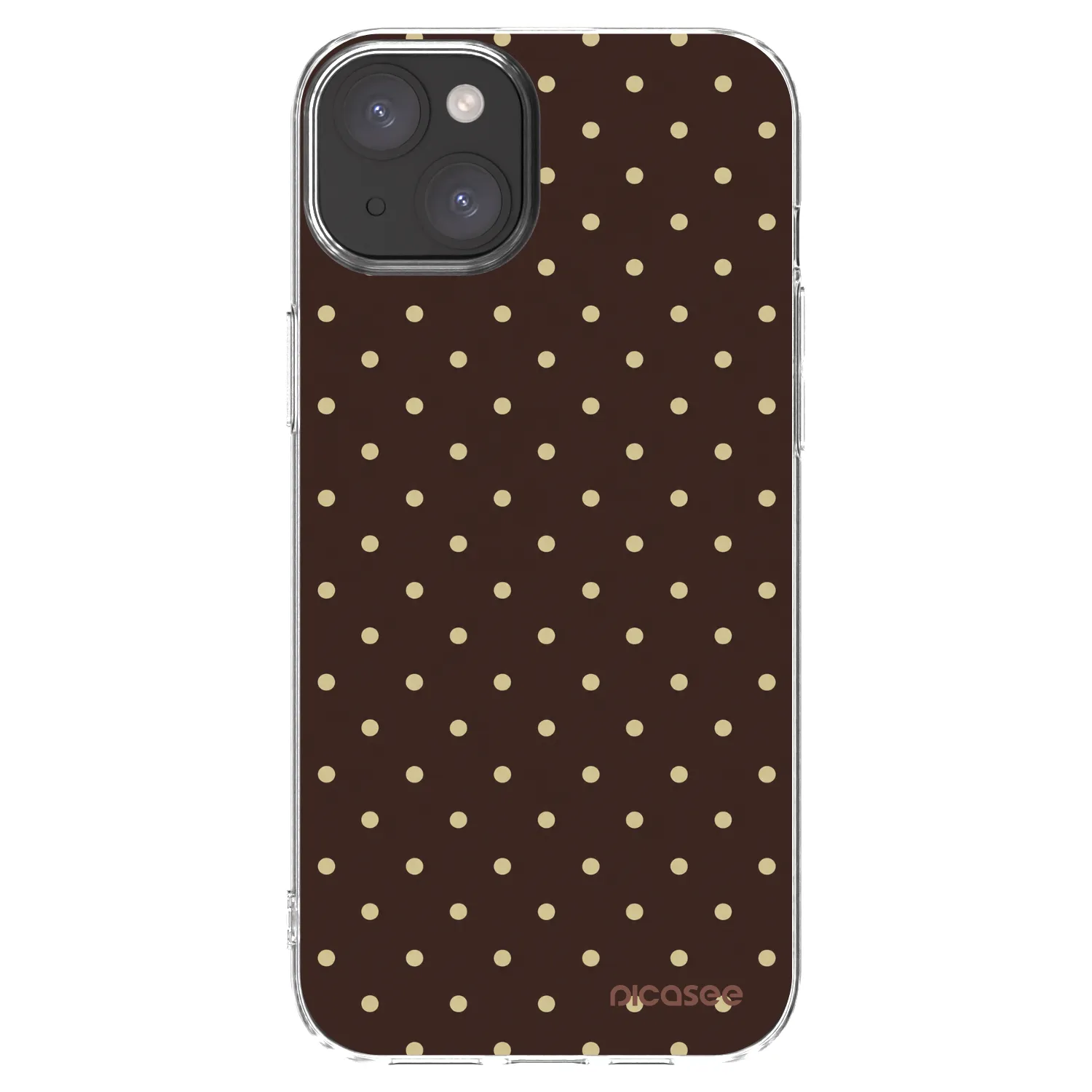 Picasee silikonowe przeźroczyste etui na Apple iPhone 15 Plus - Vanilla Dots & Chocolate