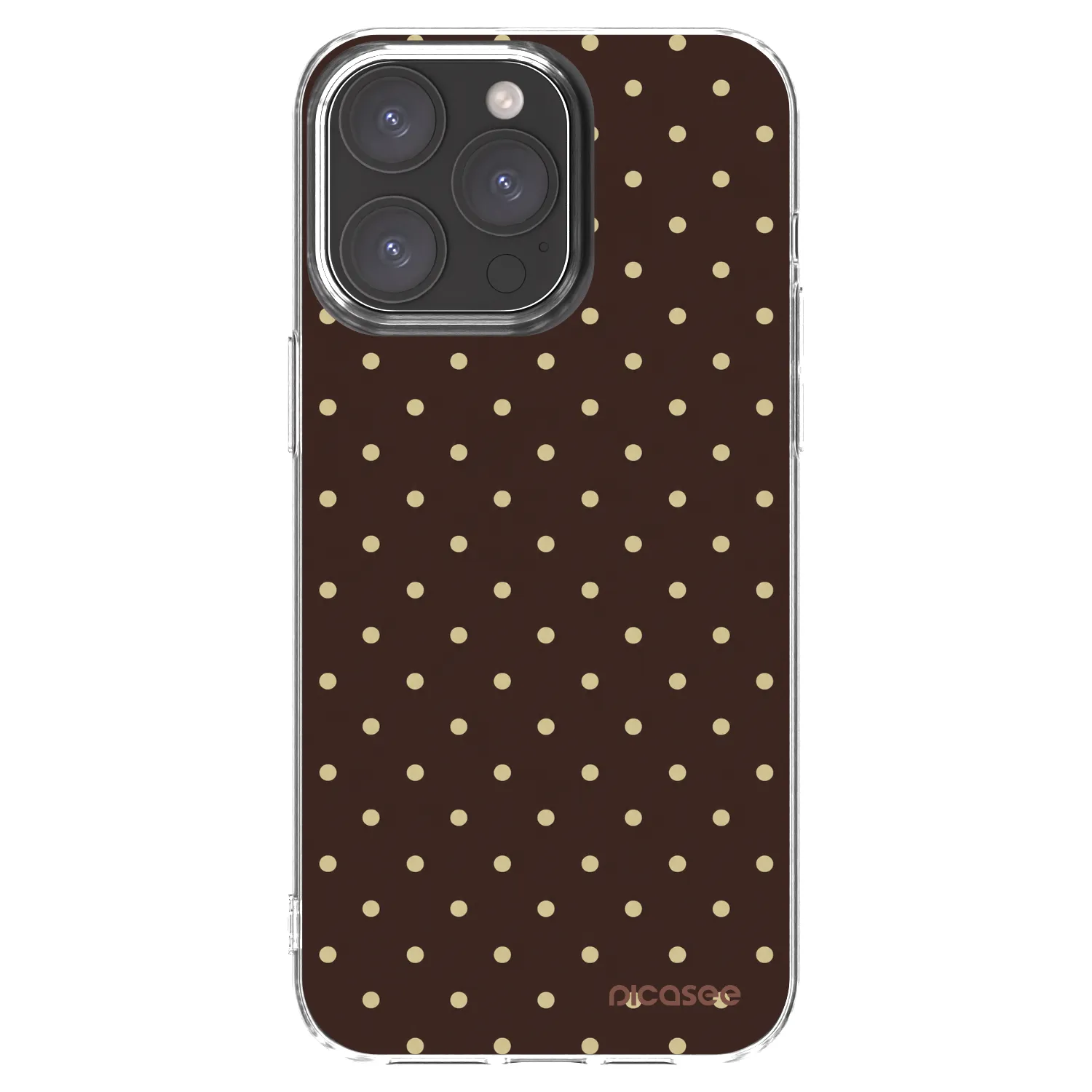 Picasee silikonowe przeźroczyste etui na Apple iPhone 15 Pro Max - Vanilla Dots & Chocolate