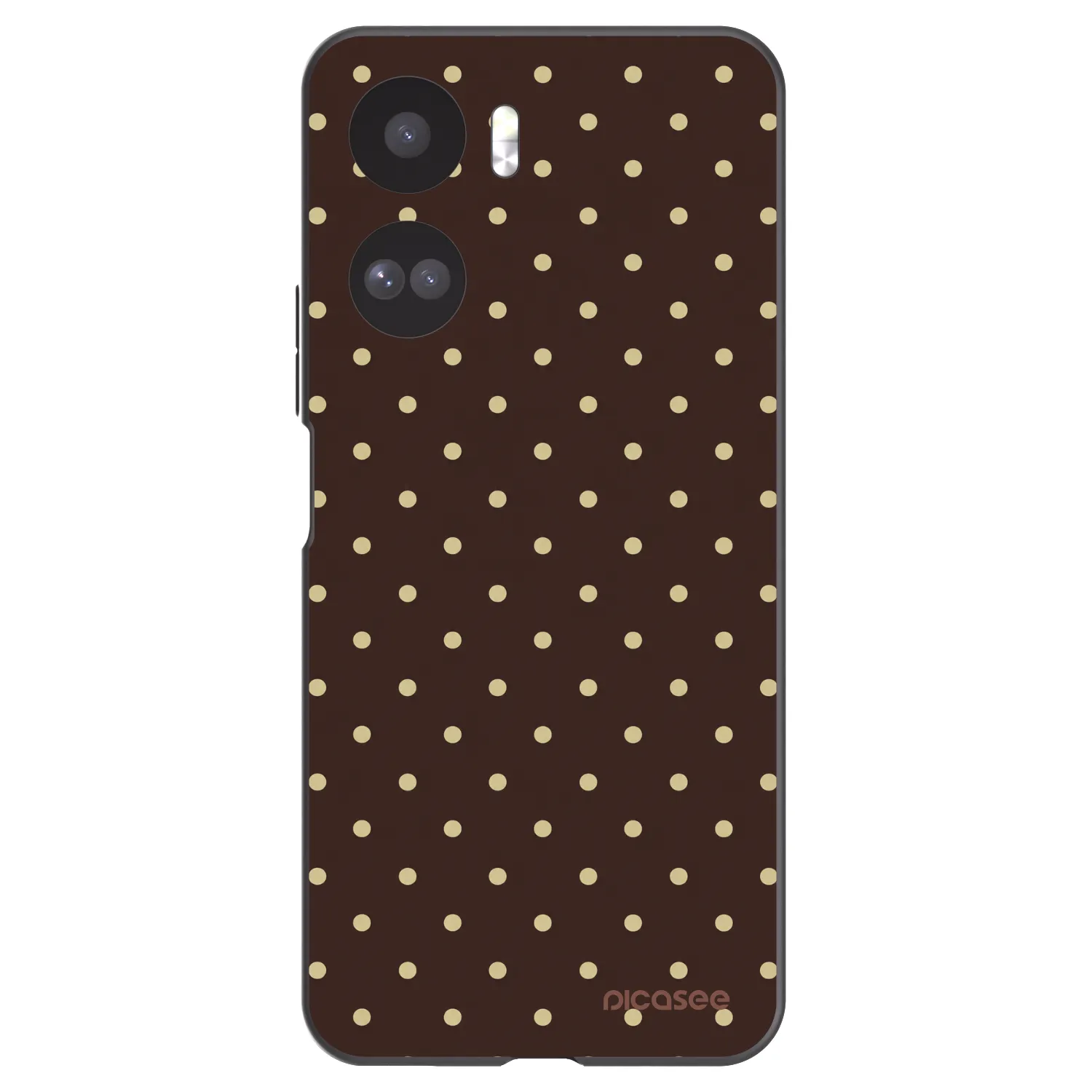 Picasee silikonowe czarne etui na Honor 90 Lite 5G - Vanilla Dots & Chocolate