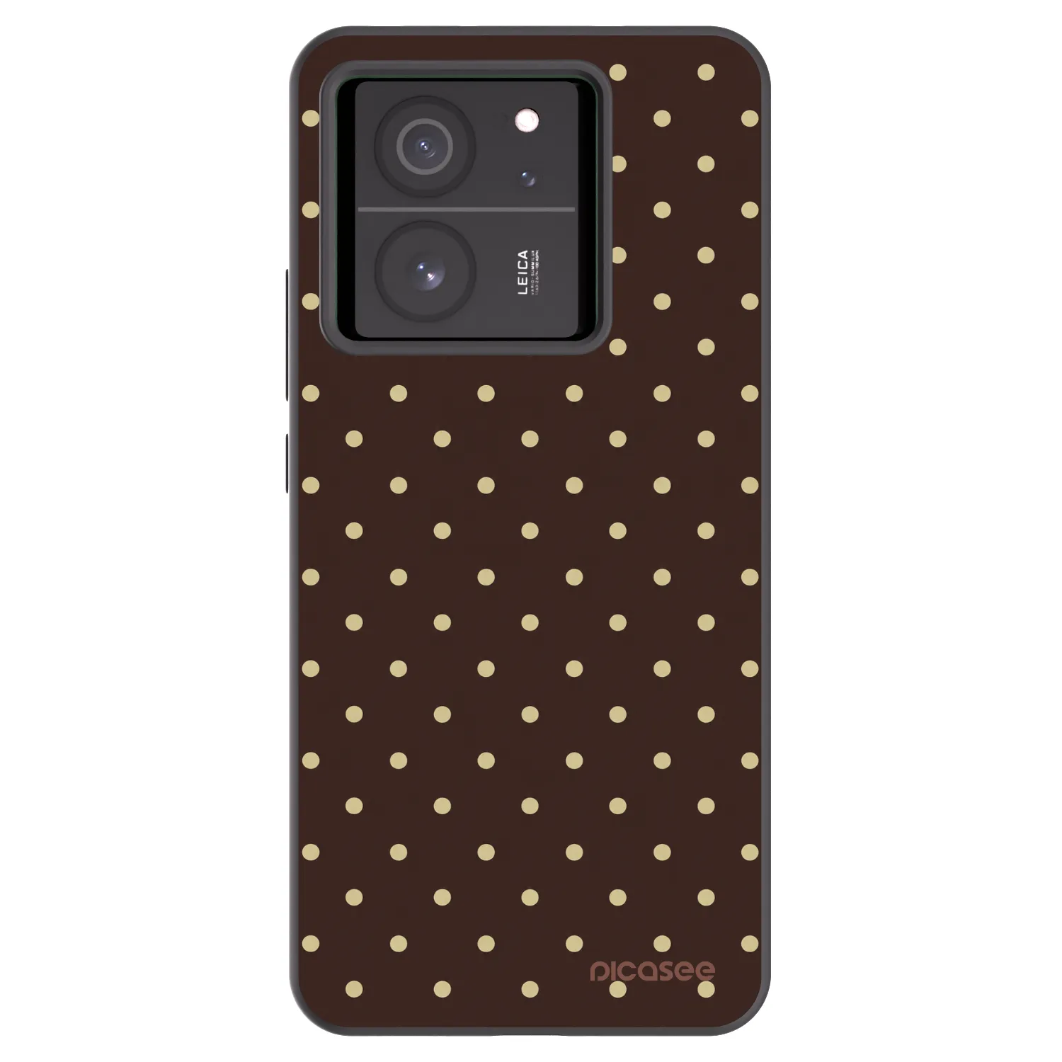 Picasee silikonowe czarne etui na Xiaomi 13T - Vanilla Dots & Chocolate