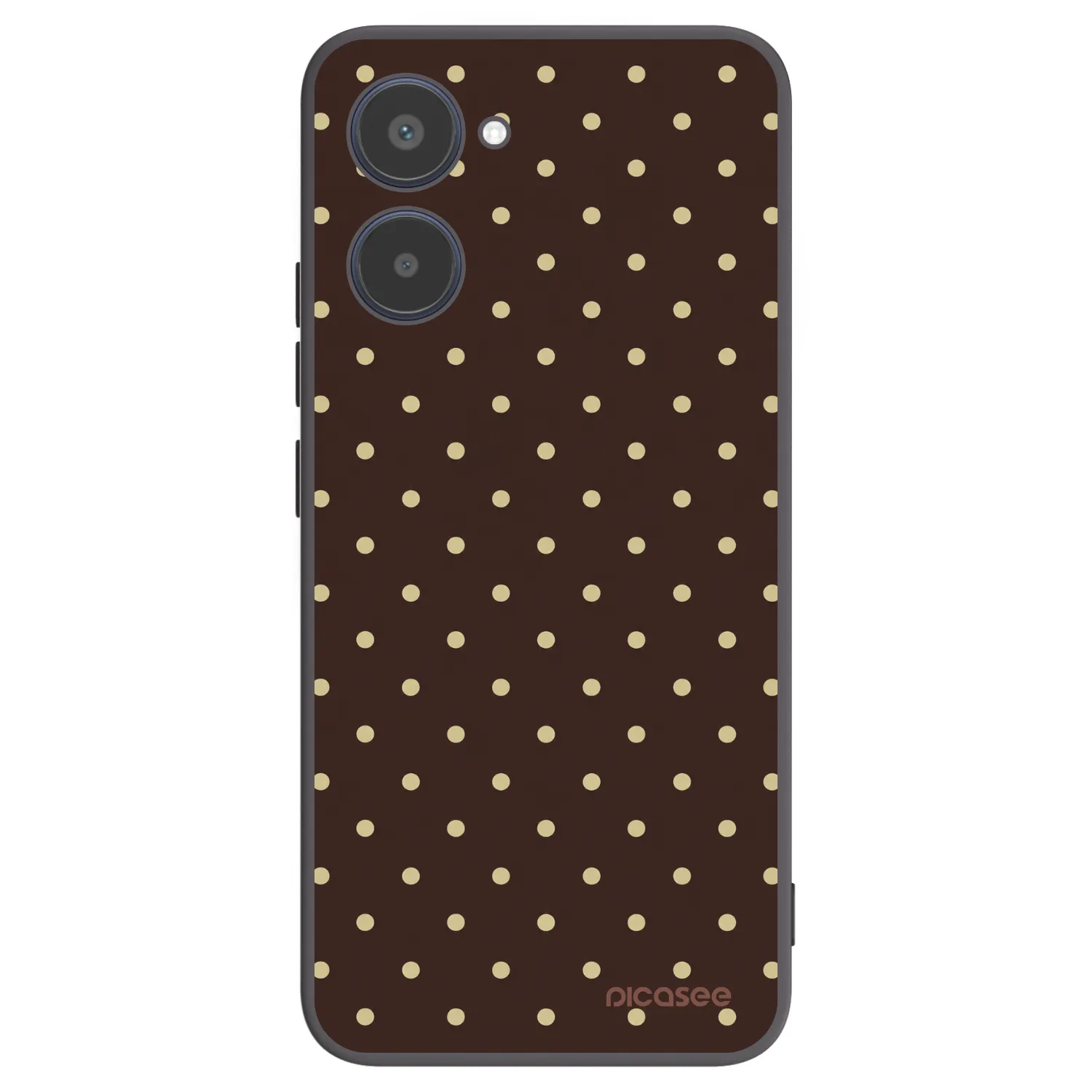 Picasee silikonowe czarne etui na Realme 10 4G - Vanilla Dots & Chocolate