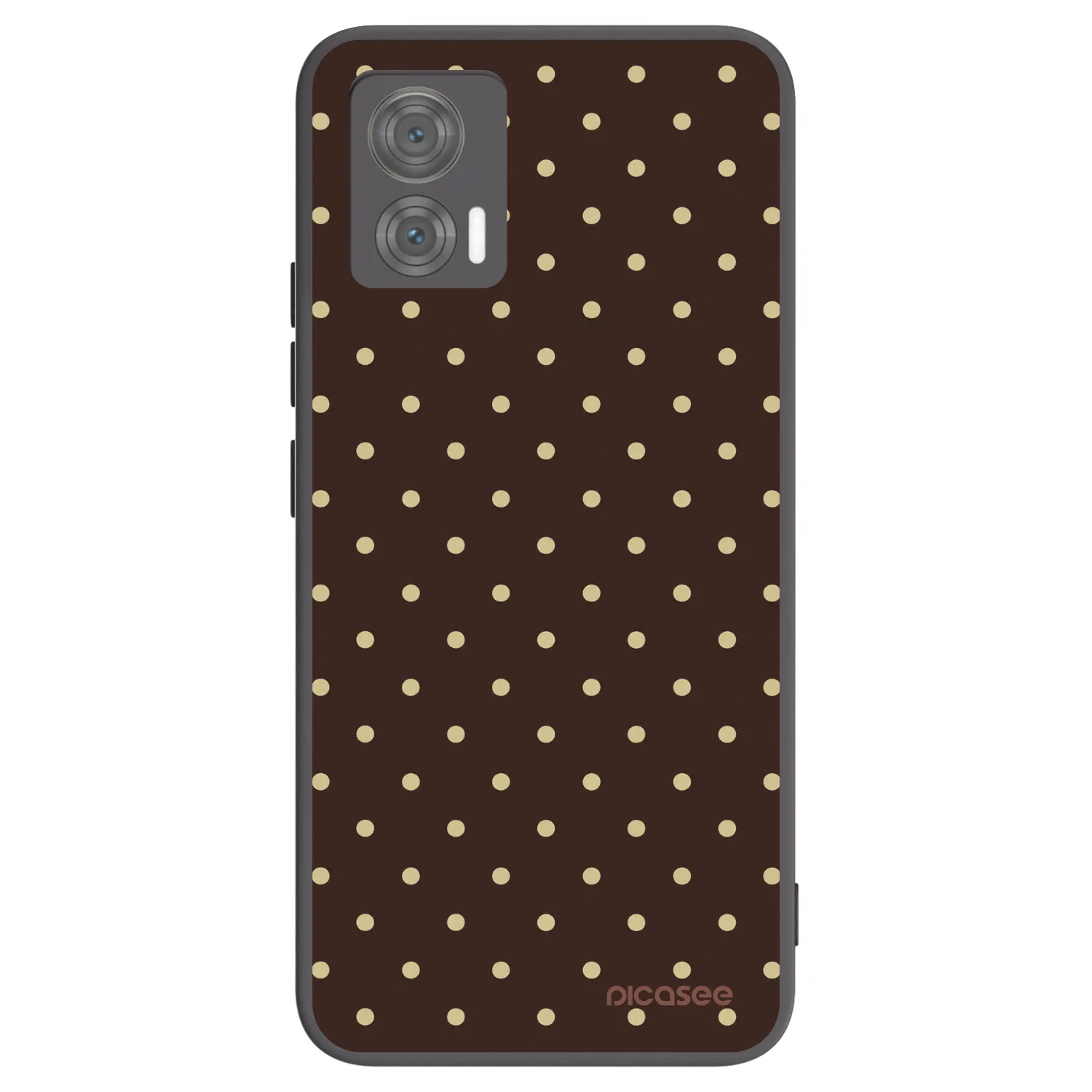 Picasee silikonowe czarne etui na Motorola Edge 30 Neo - Vanilla Dots & Chocolate