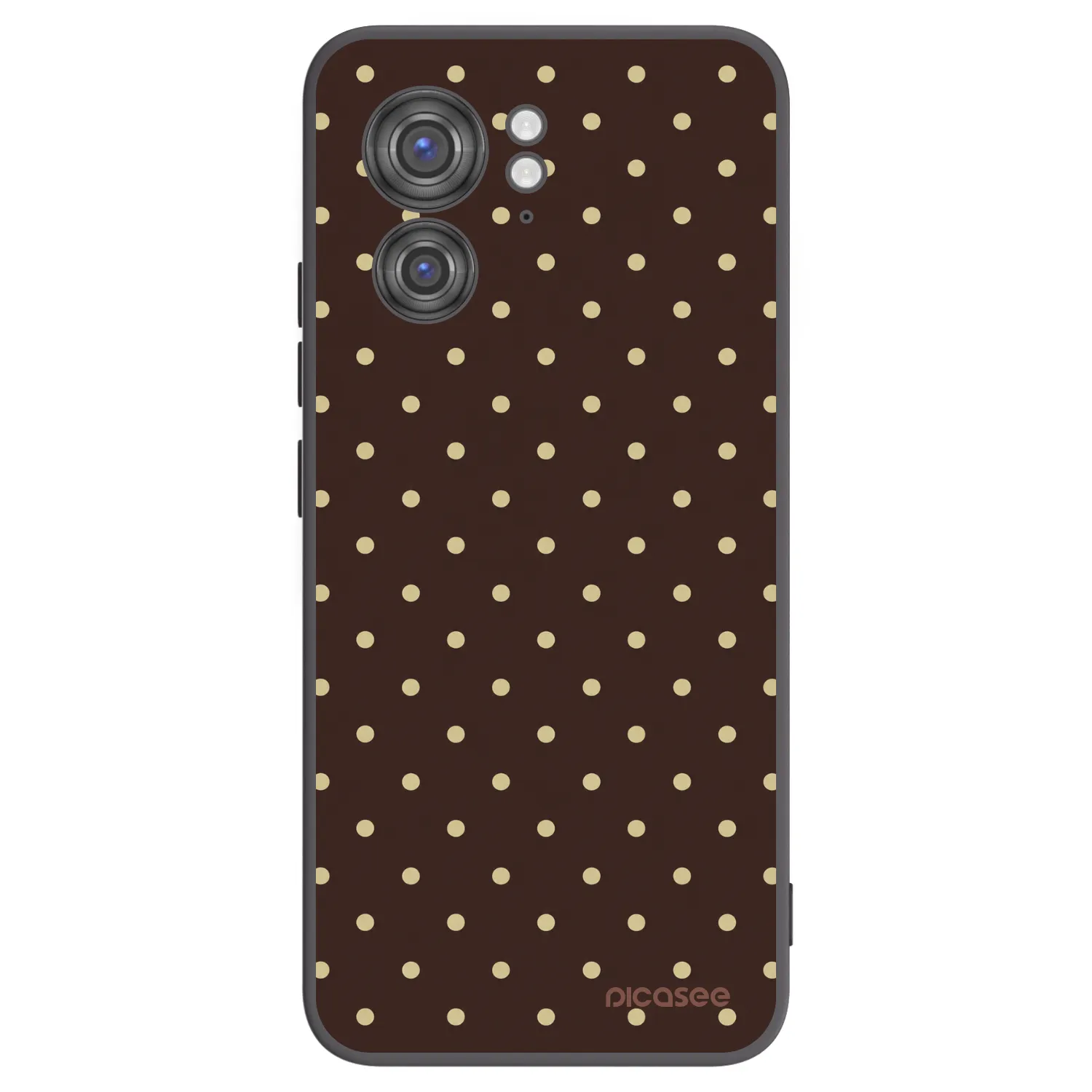 Picasee silikonowe czarne etui na Motorola Edge 40 - Vanilla Dots & Chocolate