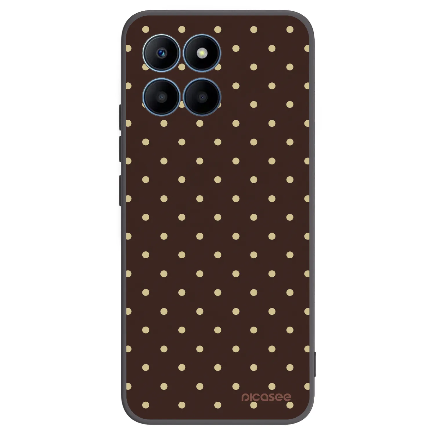 Picasee silikonowe czarne etui na Honor 70 Lite - Vanilla Dots & Chocolate