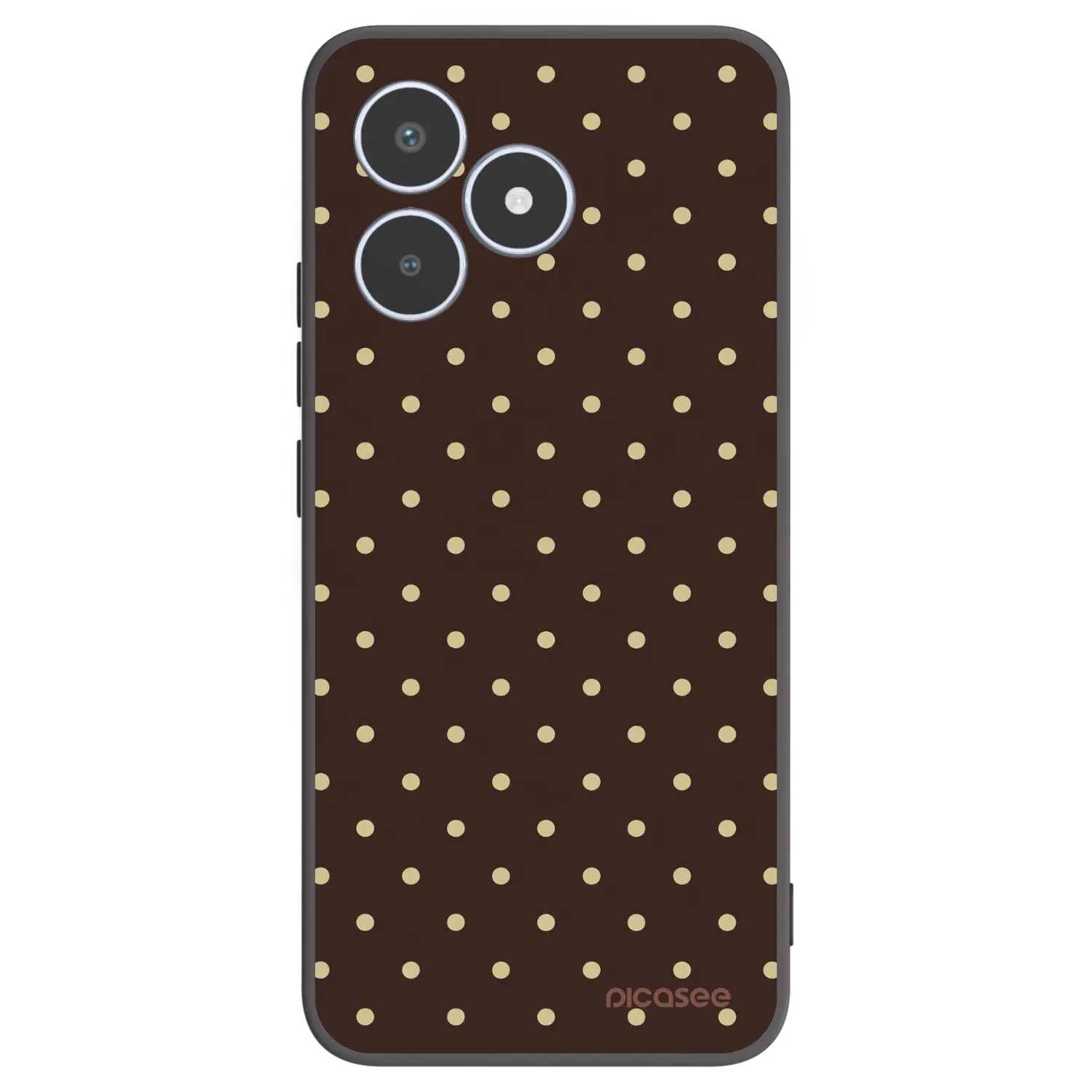 Picasee silikonowe czarne etui na Realme C53 - Vanilla Dots & Chocolate