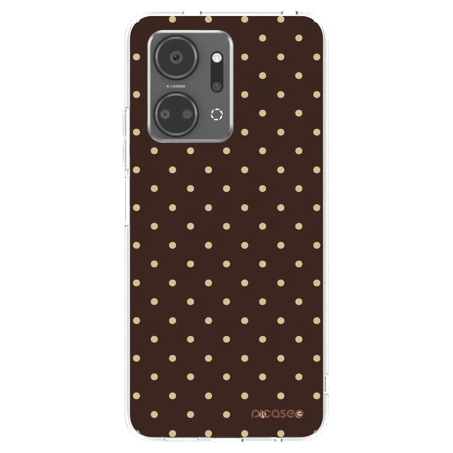 Picasee silikonowe przeźroczyste etui na Honor X7a - Vanilla Dots & Chocolate