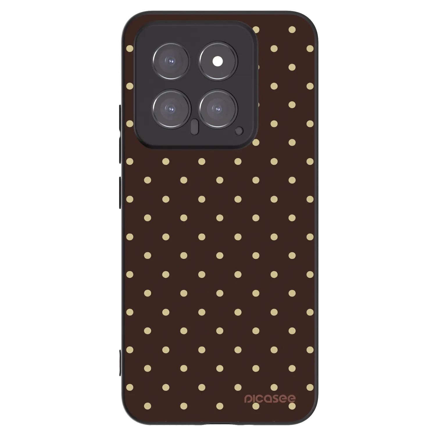 Picasee silikonowe czarne etui na Xiaomi 14 - Vanilla Dots & Chocolate