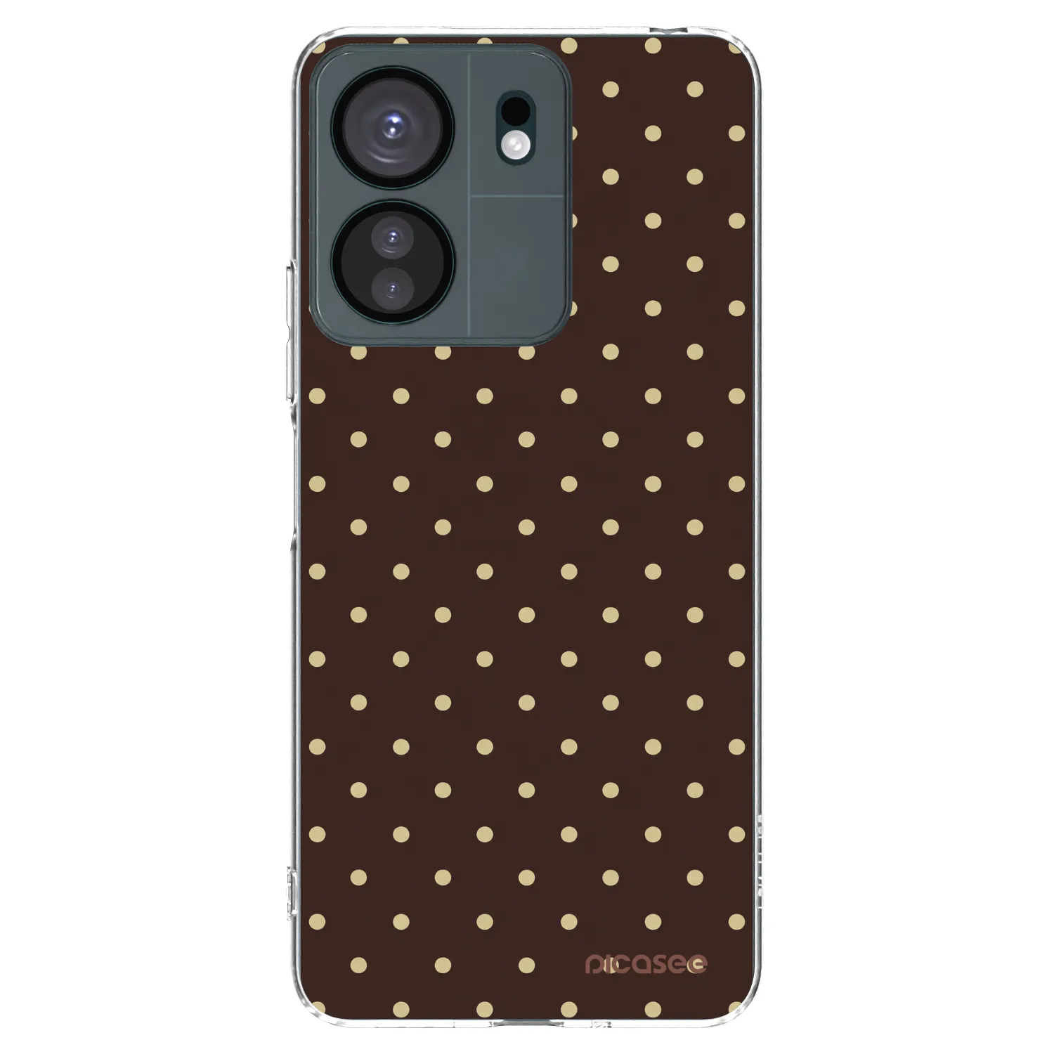 Picasee silikonowe przeźroczyste etui na Xiaomi Redmi 13C 4G - Vanilla Dots & Chocolate