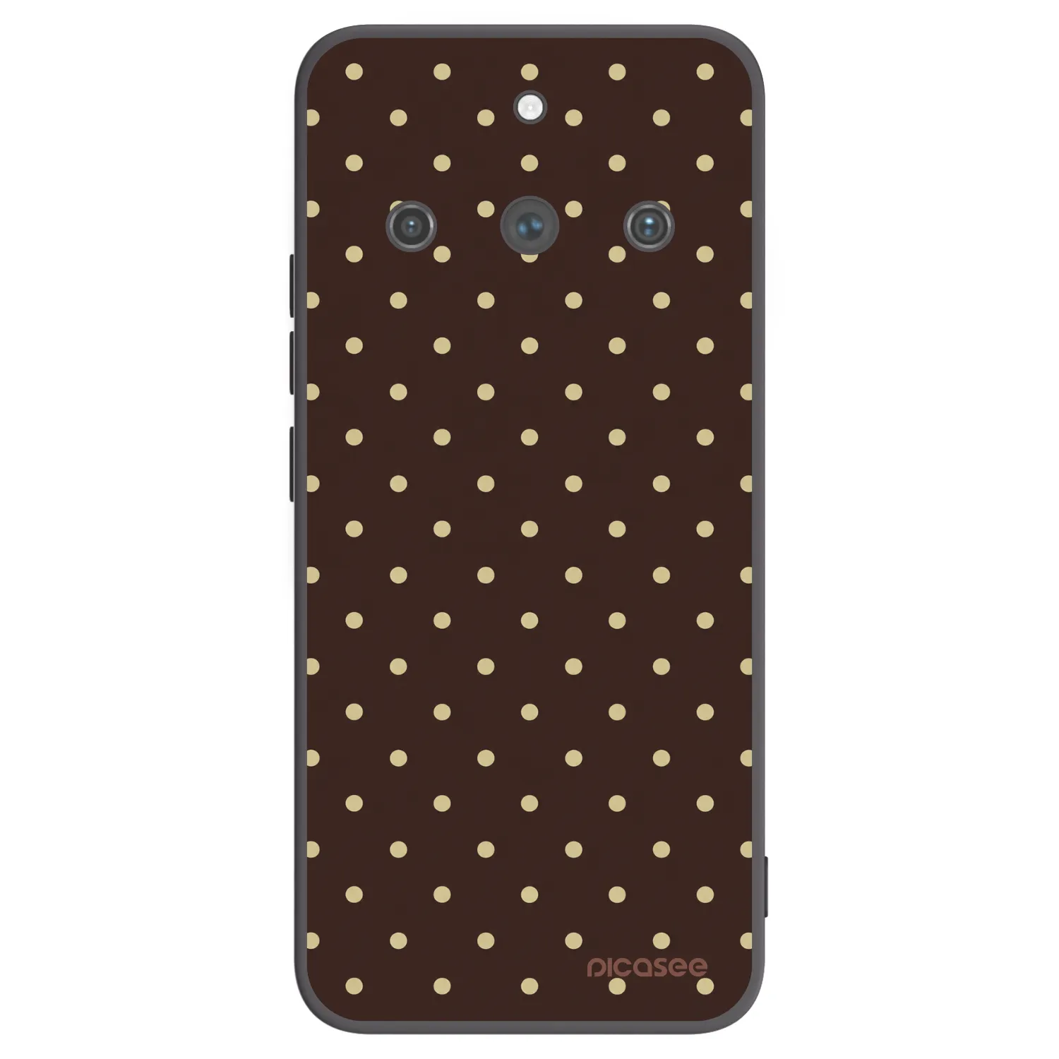 Picasee silikonowe czarne etui na Realme 11 Pro+ - Vanilla Dots & Chocolate
