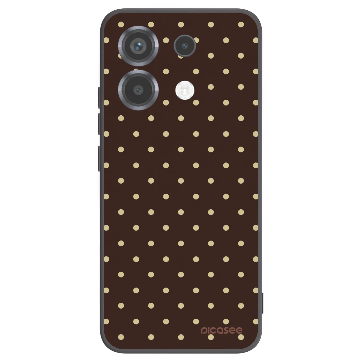 Picasee silikonowe czarne etui na Xiaomi Poco X6 - Vanilla Dots & Chocolate