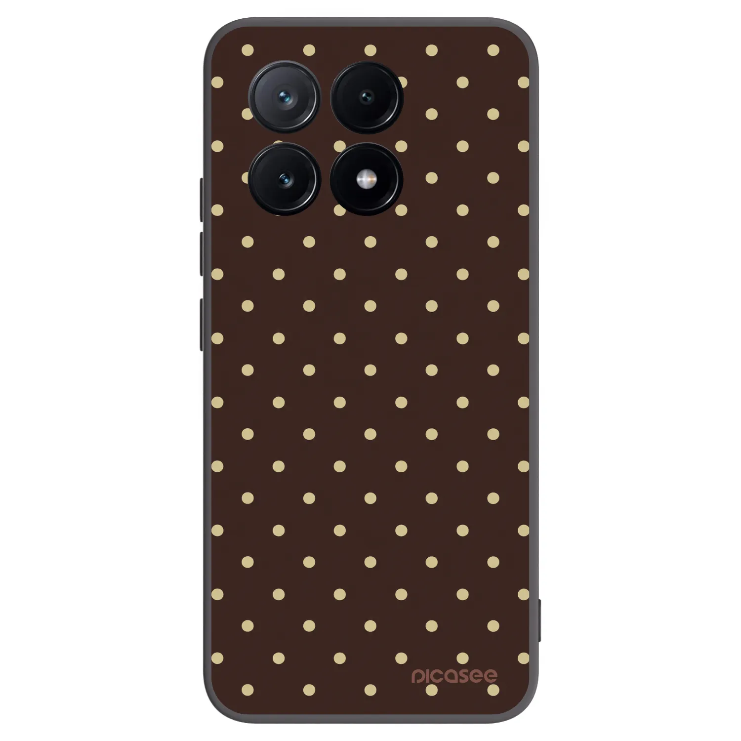 Picasee silikonowe czarne etui na Xiaomi Poco X6 Pro - Vanilla Dots & Chocolate