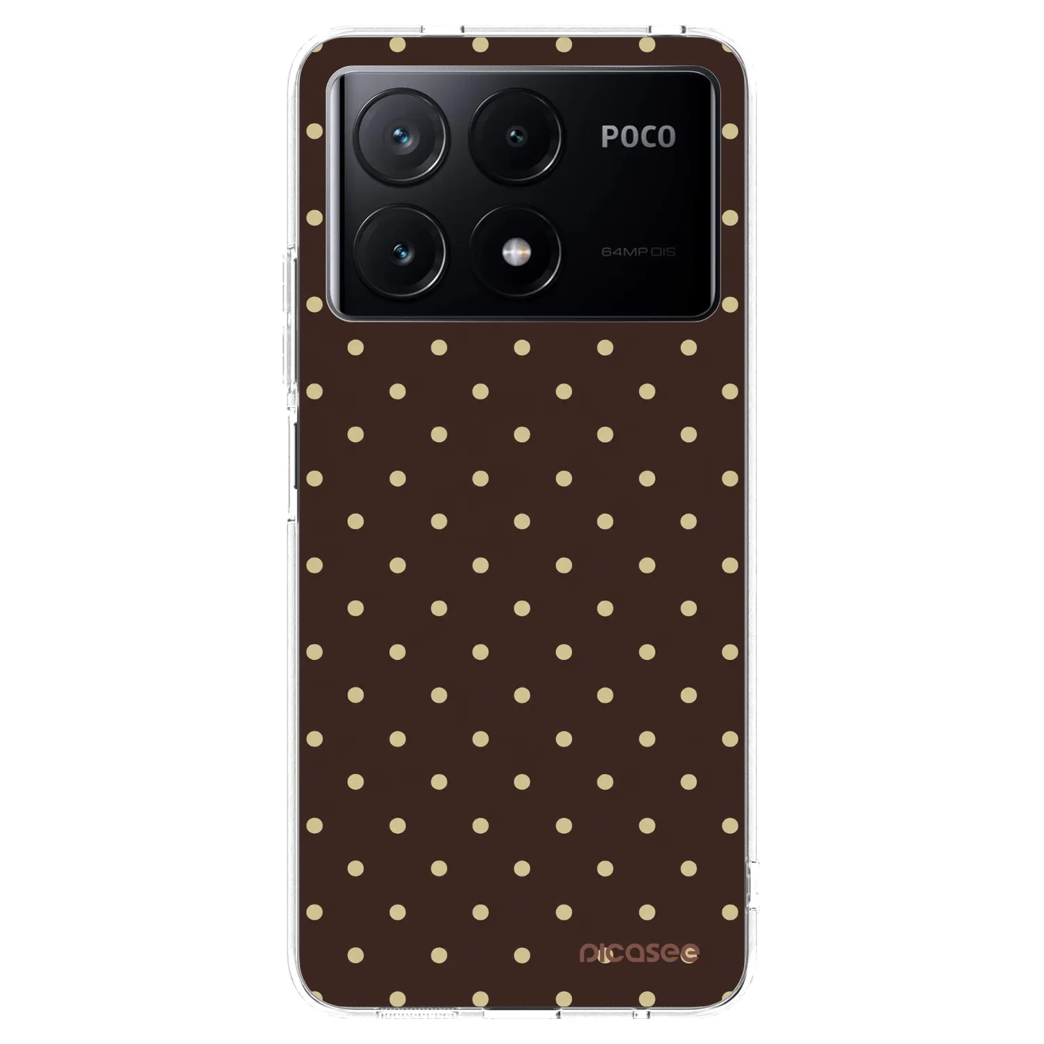 Picasee silikonowe przeźroczyste etui na Xiaomi Poco X6 Pro - Vanilla Dots & Chocolate