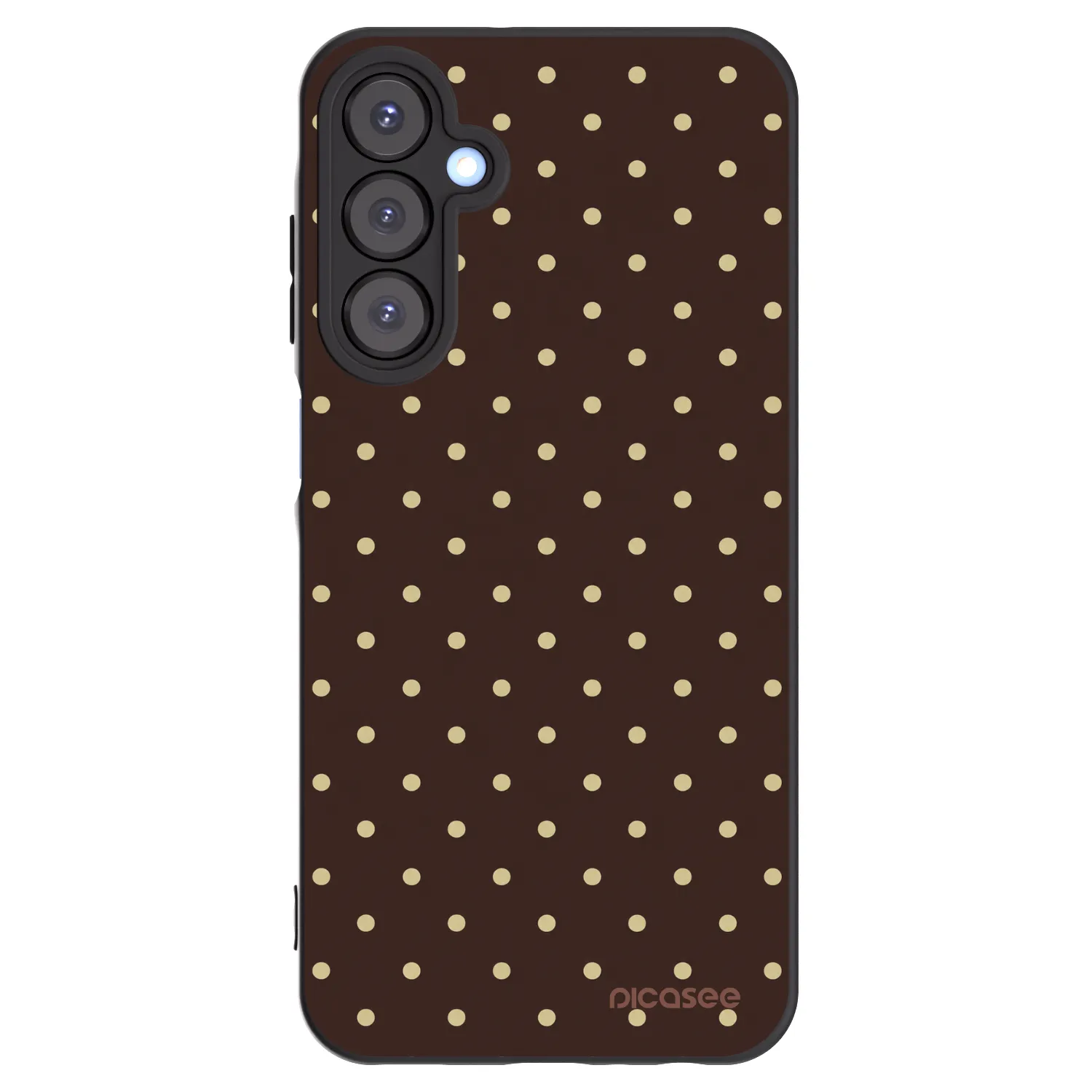 Picasee silikonowe czarne etui na Samsung Galaxy A25 A256B 5G - Vanilla Dots & Chocolate