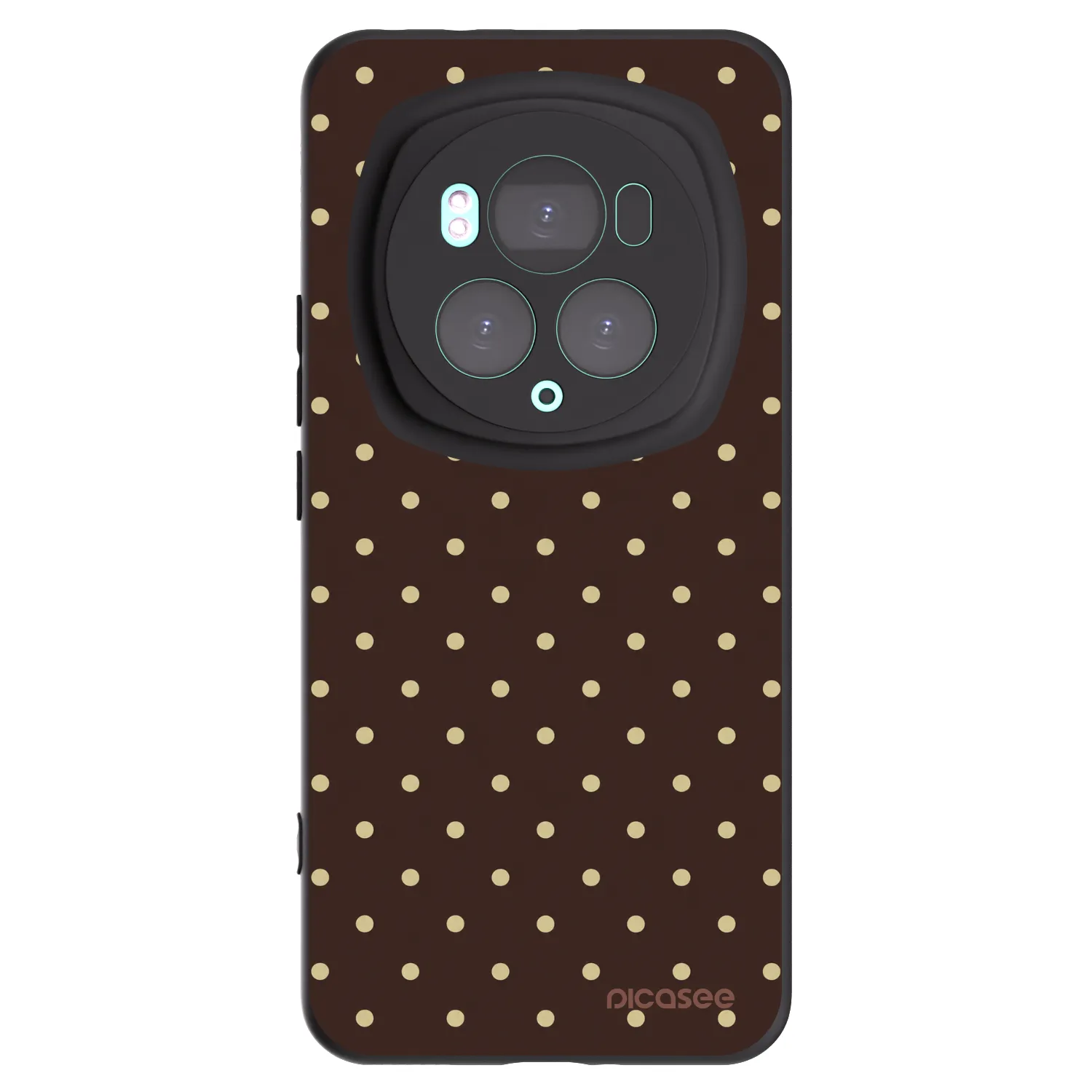 Picasee silikonowe czarne etui na Honor Magic6 Pro - Vanilla Dots & Chocolate
