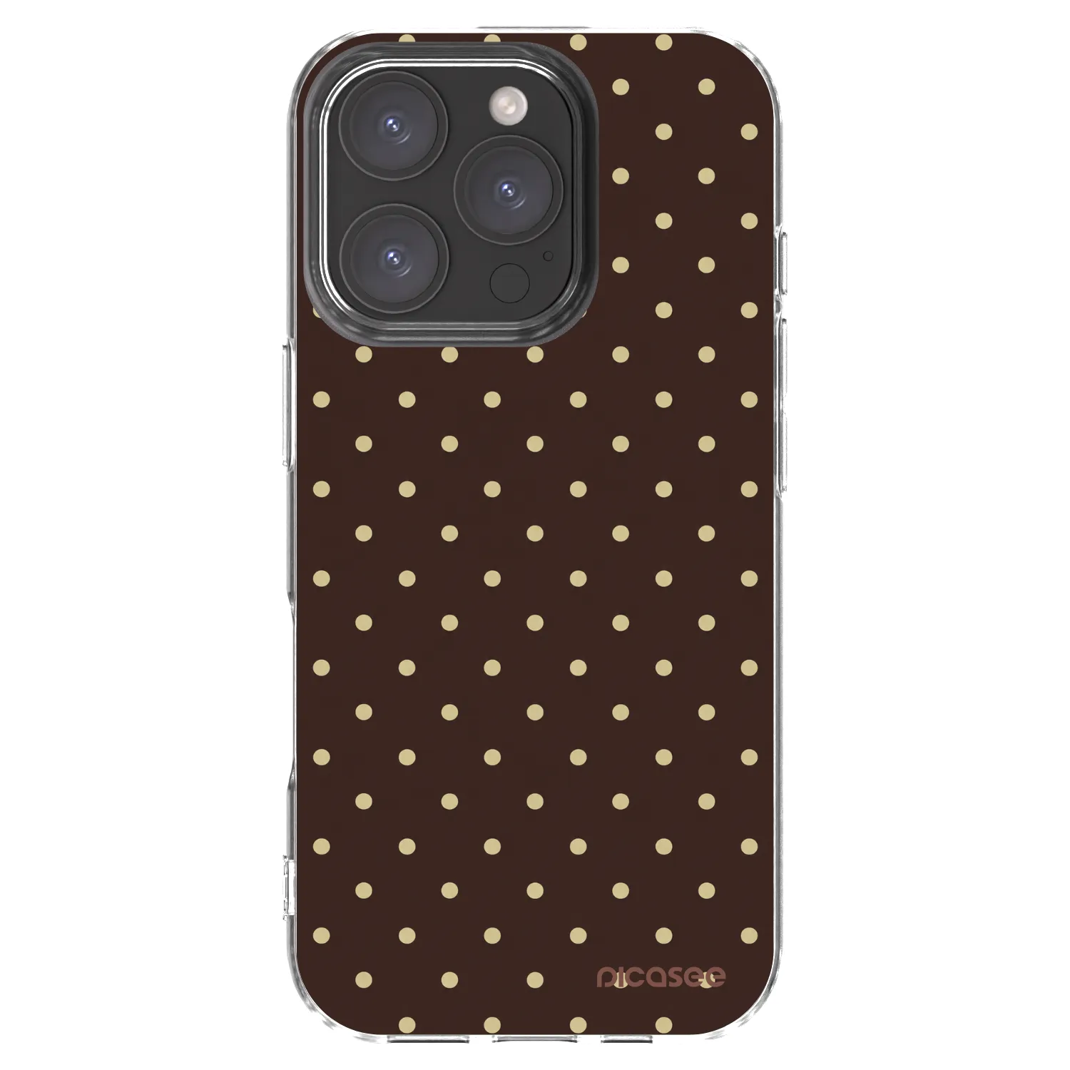 Picasee silikonowe przeźroczyste etui na Apple iPhone 16 Pro - Vanilla Dots & Chocolate