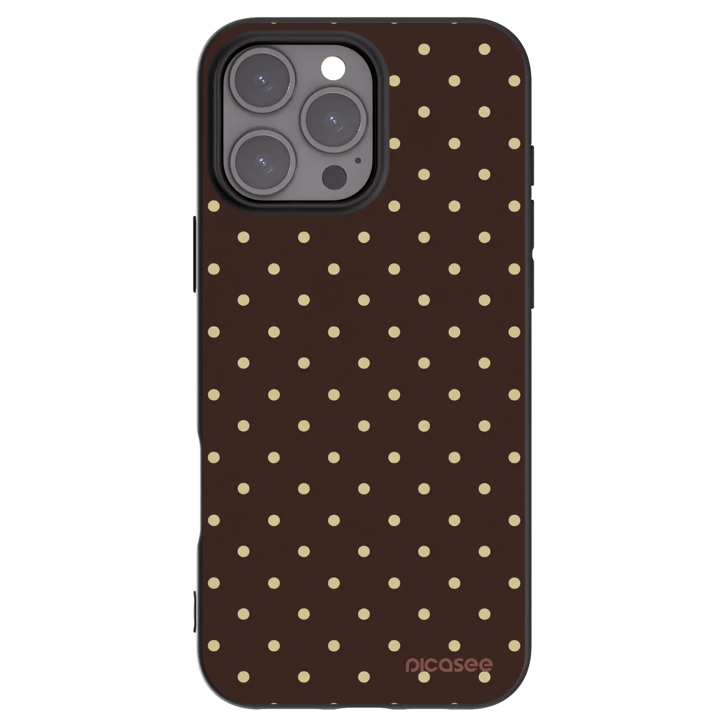 Picasee silikonowe czarne etui na Apple iPhone 16 Pro Max - Vanilla Dots & Chocolate