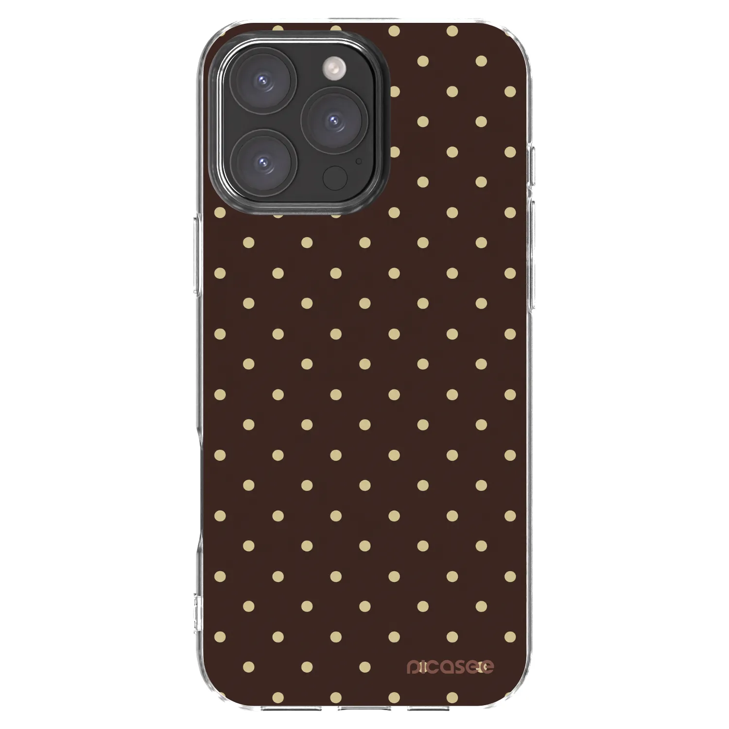 Picasee silikonowe przeźroczyste etui na Apple iPhone 16 Pro Max - Vanilla Dots & Chocolate