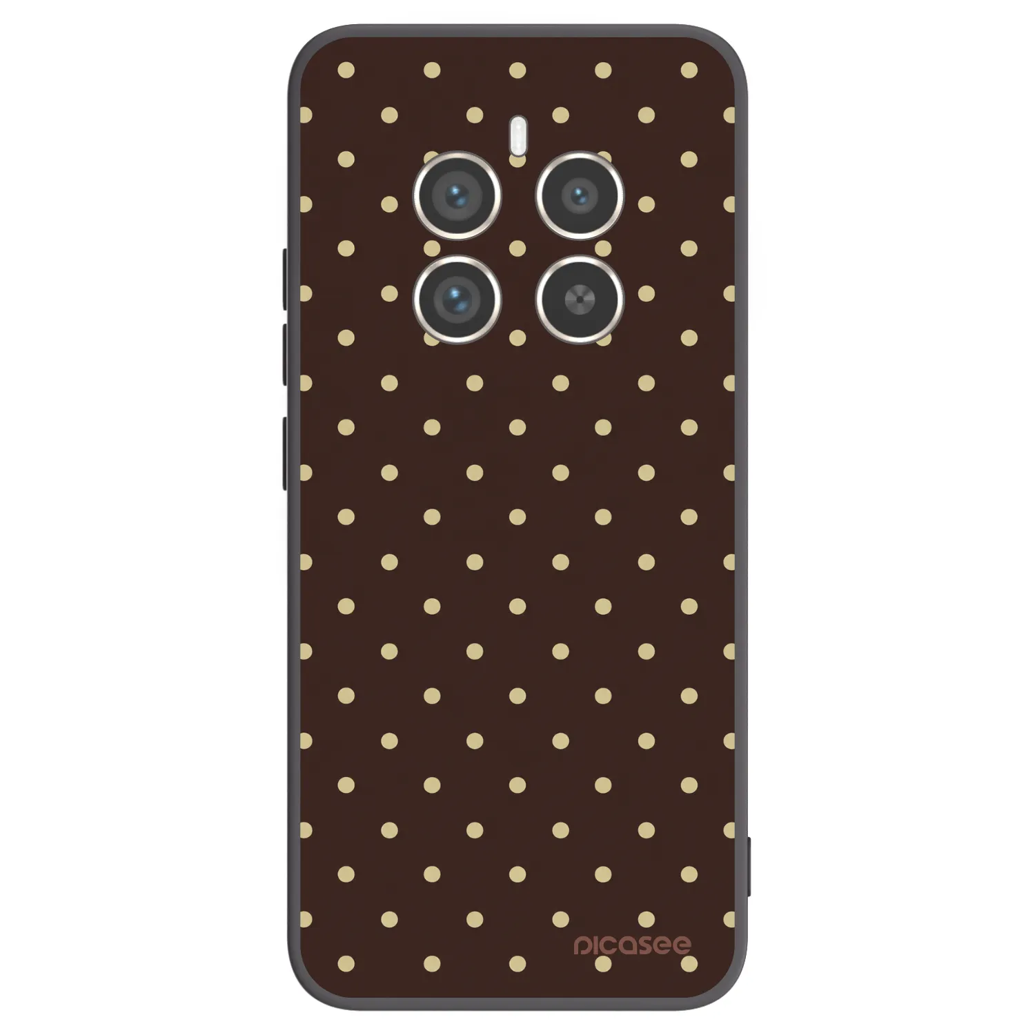Picasee silikonowe czarne etui na Realme 12 Pro 5G - Vanilla Dots & Chocolate