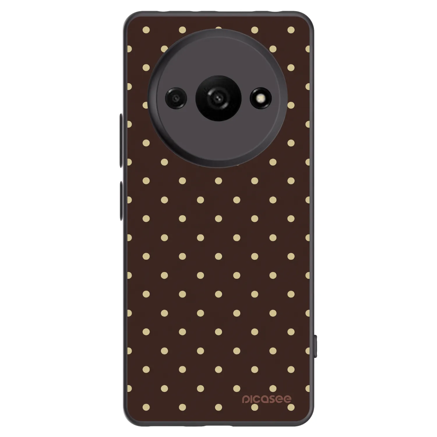 Picasee silikonowe czarne etui na Xiaomi Redmi A3 - Vanilla Dots & Chocolate