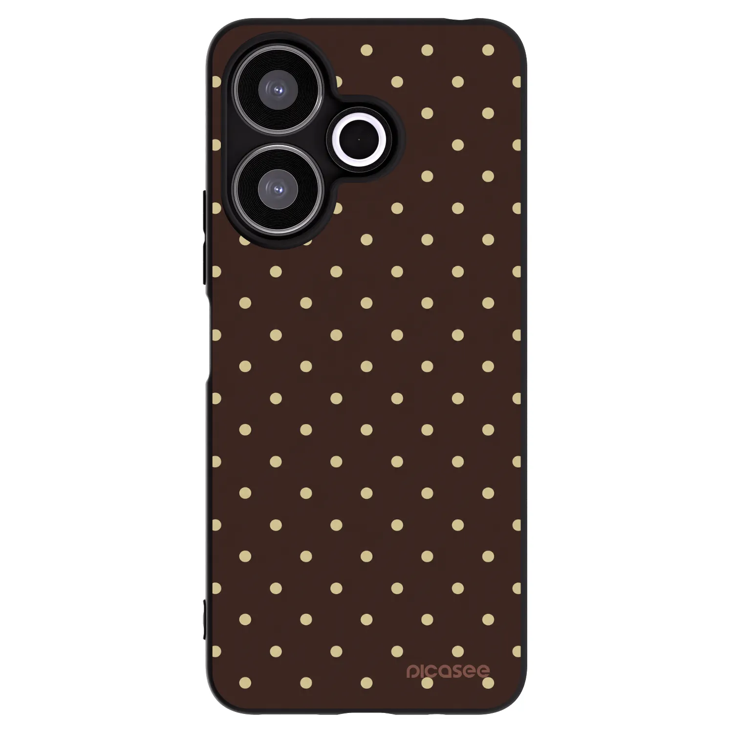 Picasee silikonowe czarne etui na Xiaomi Redmi 13 4G - Vanilla Dots & Chocolate