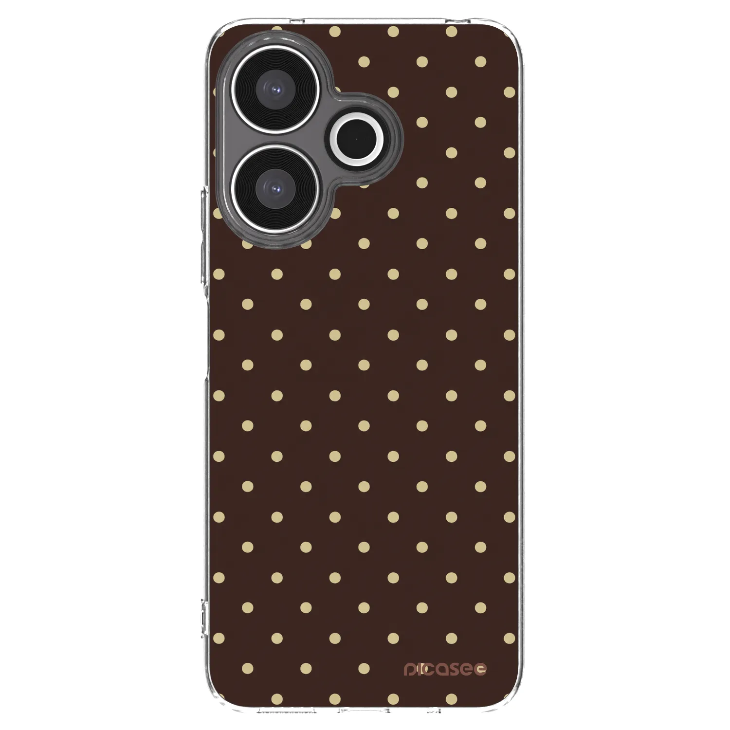 Picasee silikonowe przeźroczyste etui na Xiaomi Redmi 13 4G - Vanilla Dots & Chocolate
