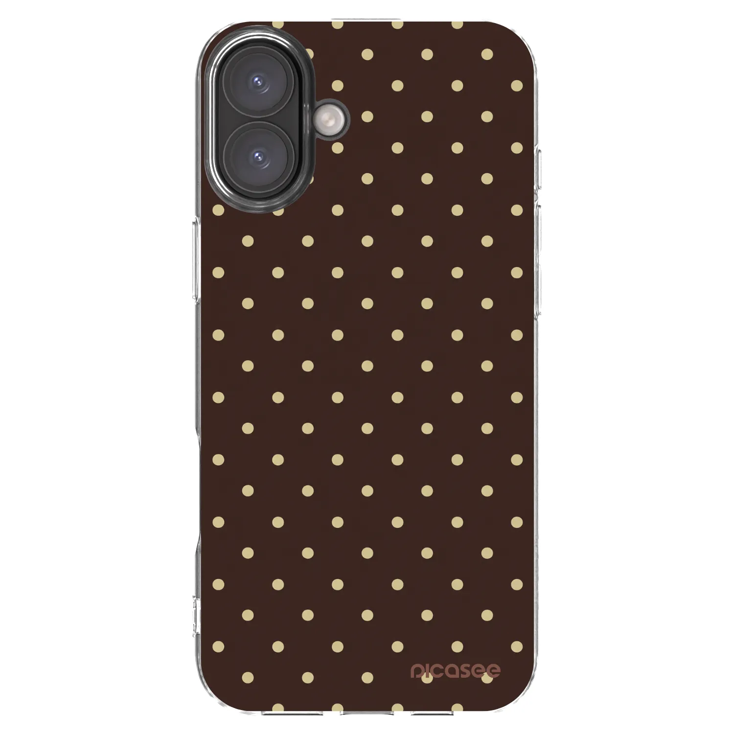 Picasee silikonowe przeźroczyste etui na Apple iPhone 16 Plus - Vanilla Dots & Chocolate