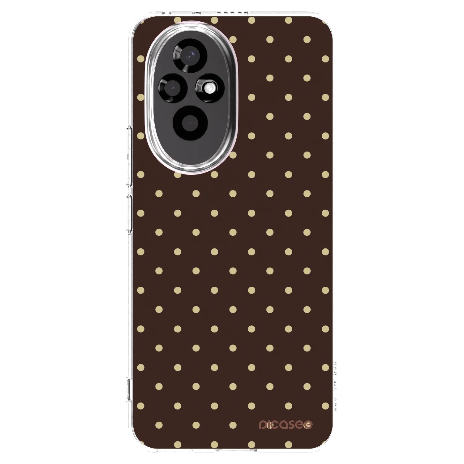 Picasee silikonowe przeźroczyste etui na Honor 200 5G - Vanilla Dots & Chocolate