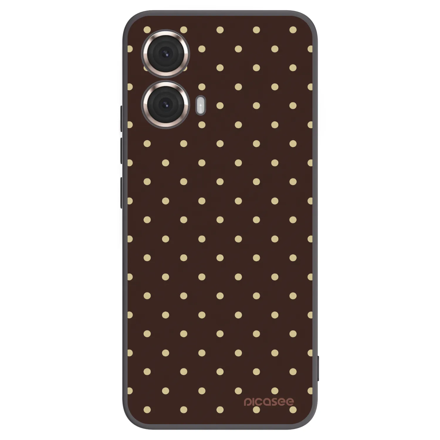 Picasee silikonowe czarne etui na Motorola Moto G85 - Vanilla Dots & Chocolate