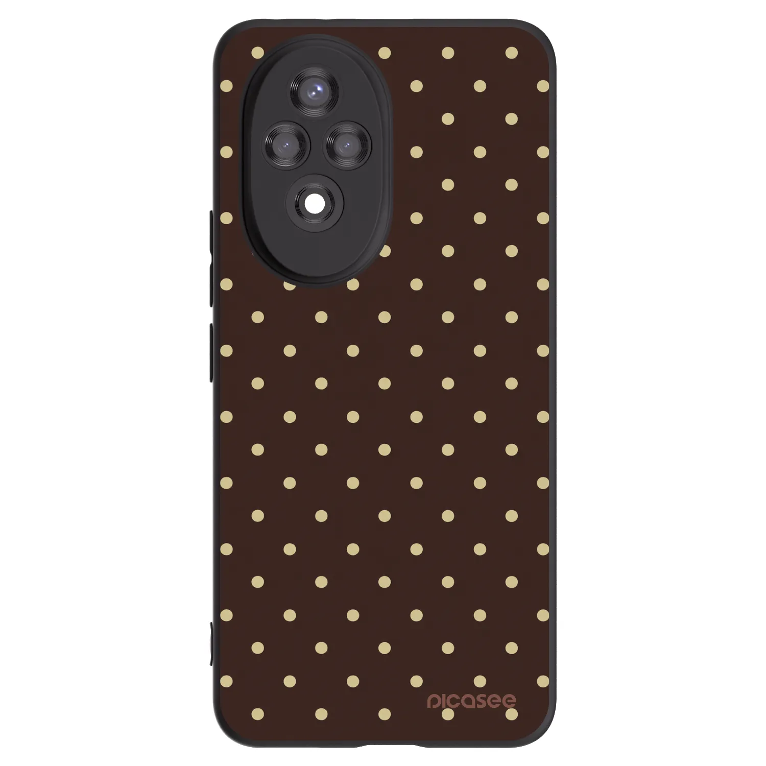 Picasee silikonowe czarne etui na Honor 200 Pro 5G - Vanilla Dots & Chocolate