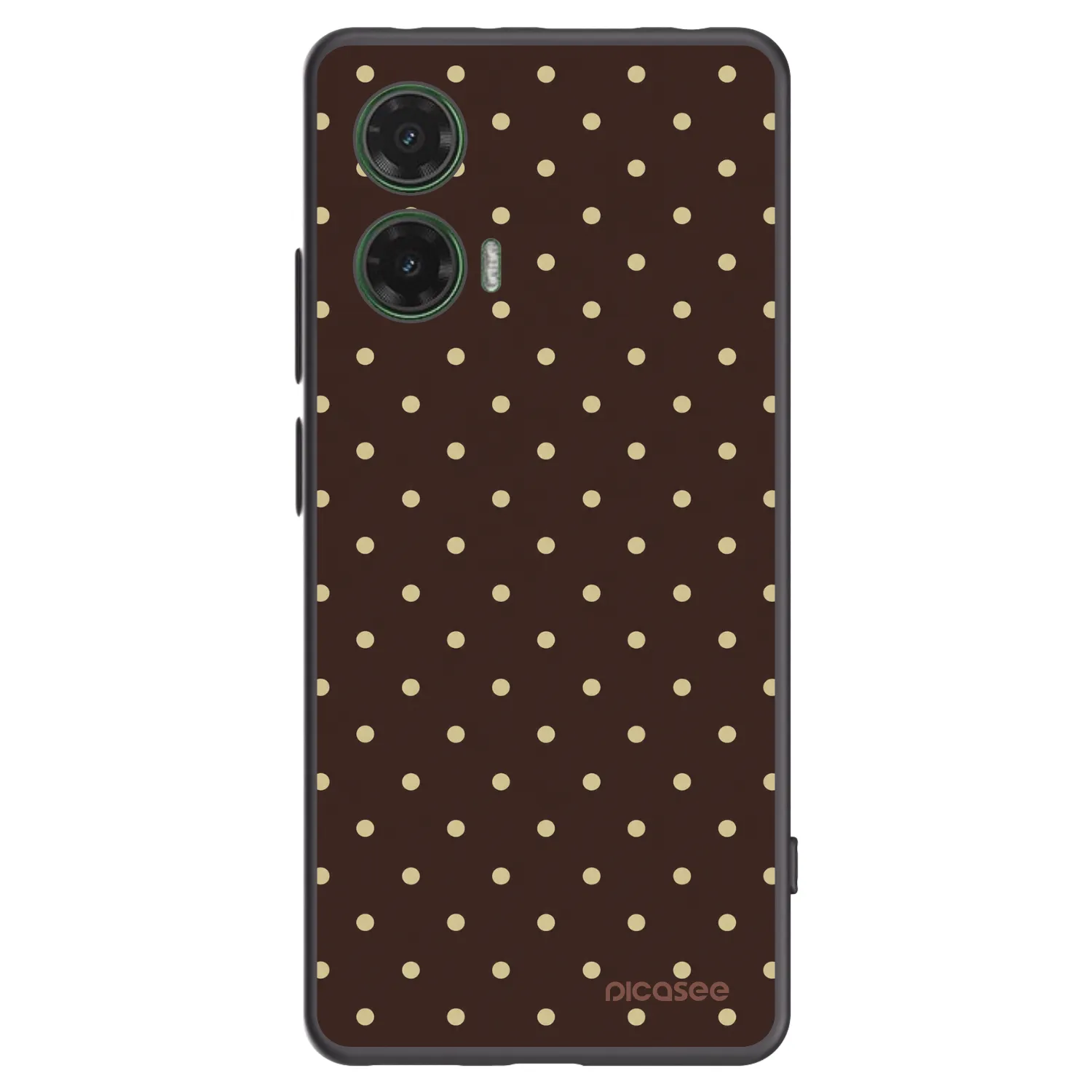 Picasee silikonowe czarne etui na Motorola Moto G35 5G - Vanilla Dots & Chocolate