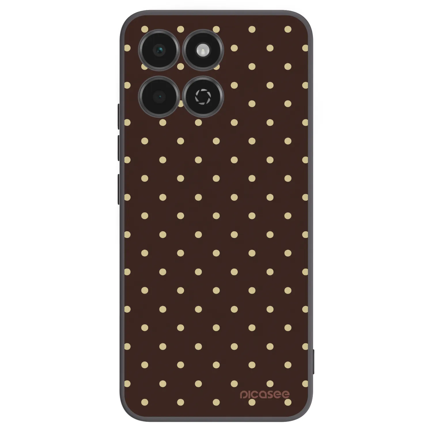 Picasee silikonowe czarne etui na Honor 200 Smart 5G - Vanilla Dots & Chocolate