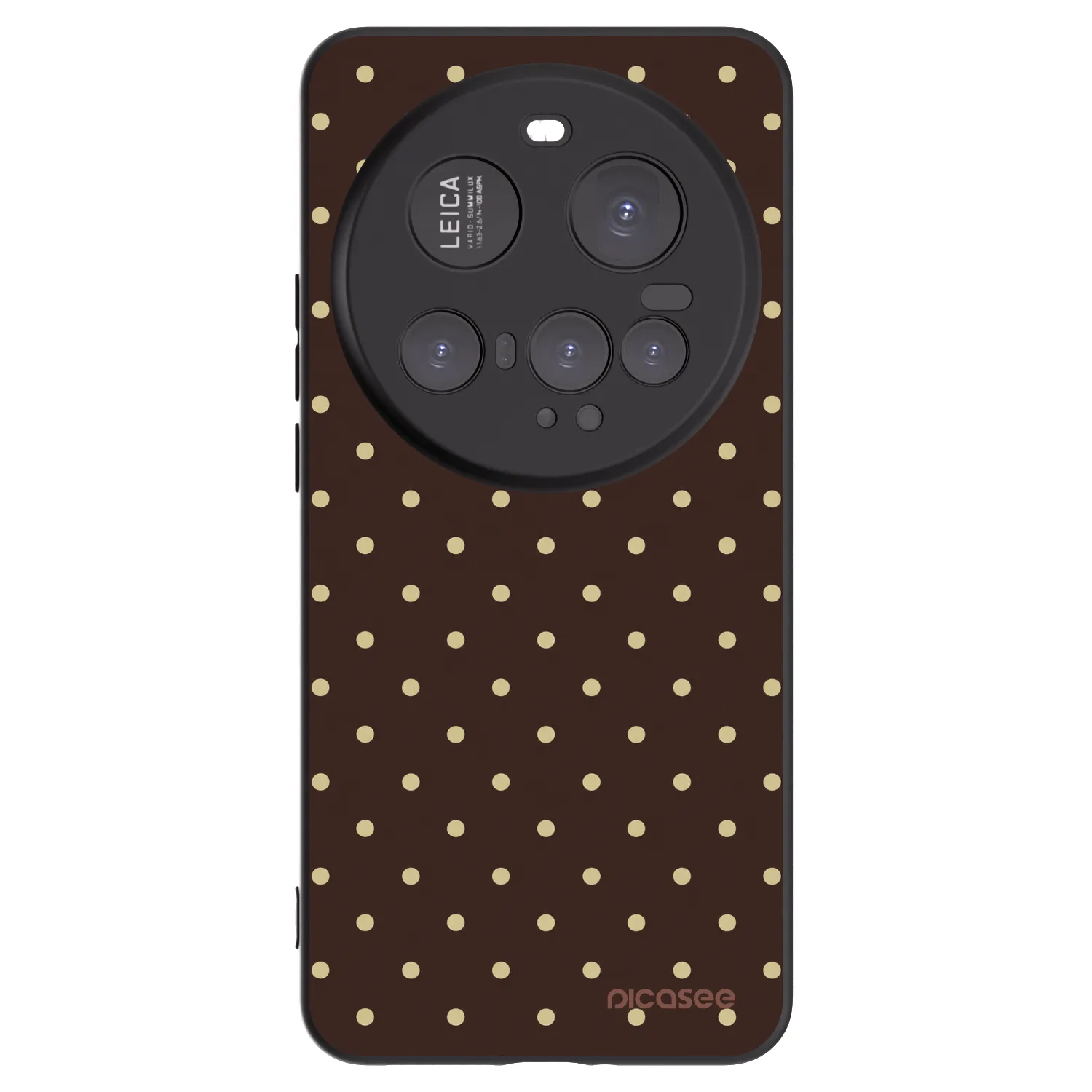 Picasee silikonowe czarne etui na Xiaomi 15 Ultra - Vanilla Dots & Chocolate