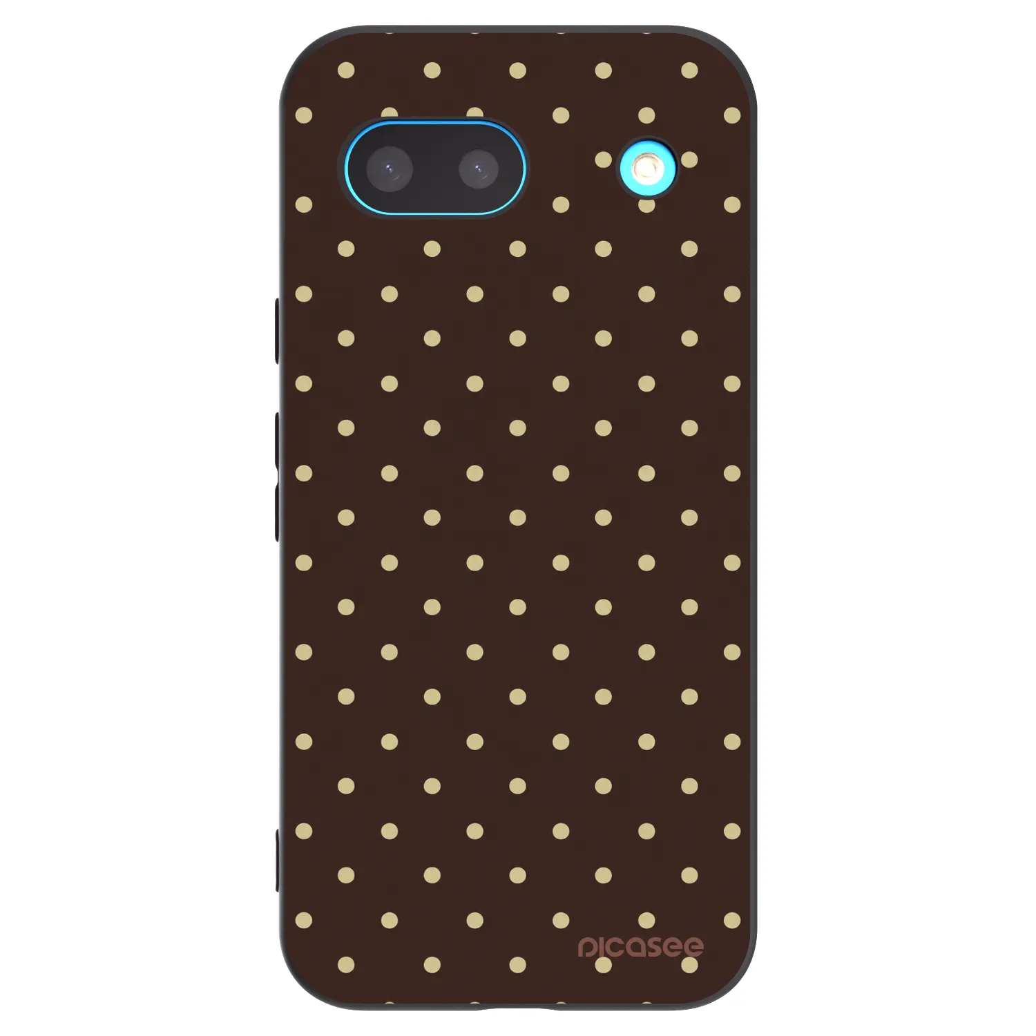 Picasee silikonowe czarne etui na Google Pixel 8 - Vanilla Dots & Chocolate