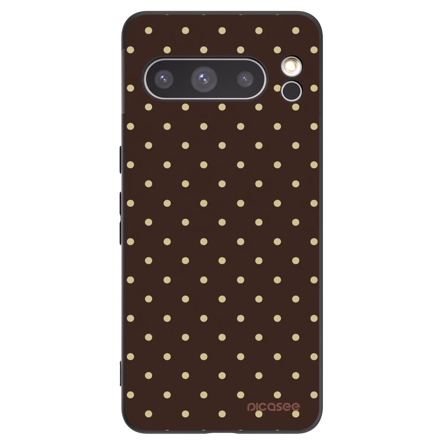 Picasee silikonowe czarne etui na Google Pixel 8 Pro - Vanilla Dots & Chocolate