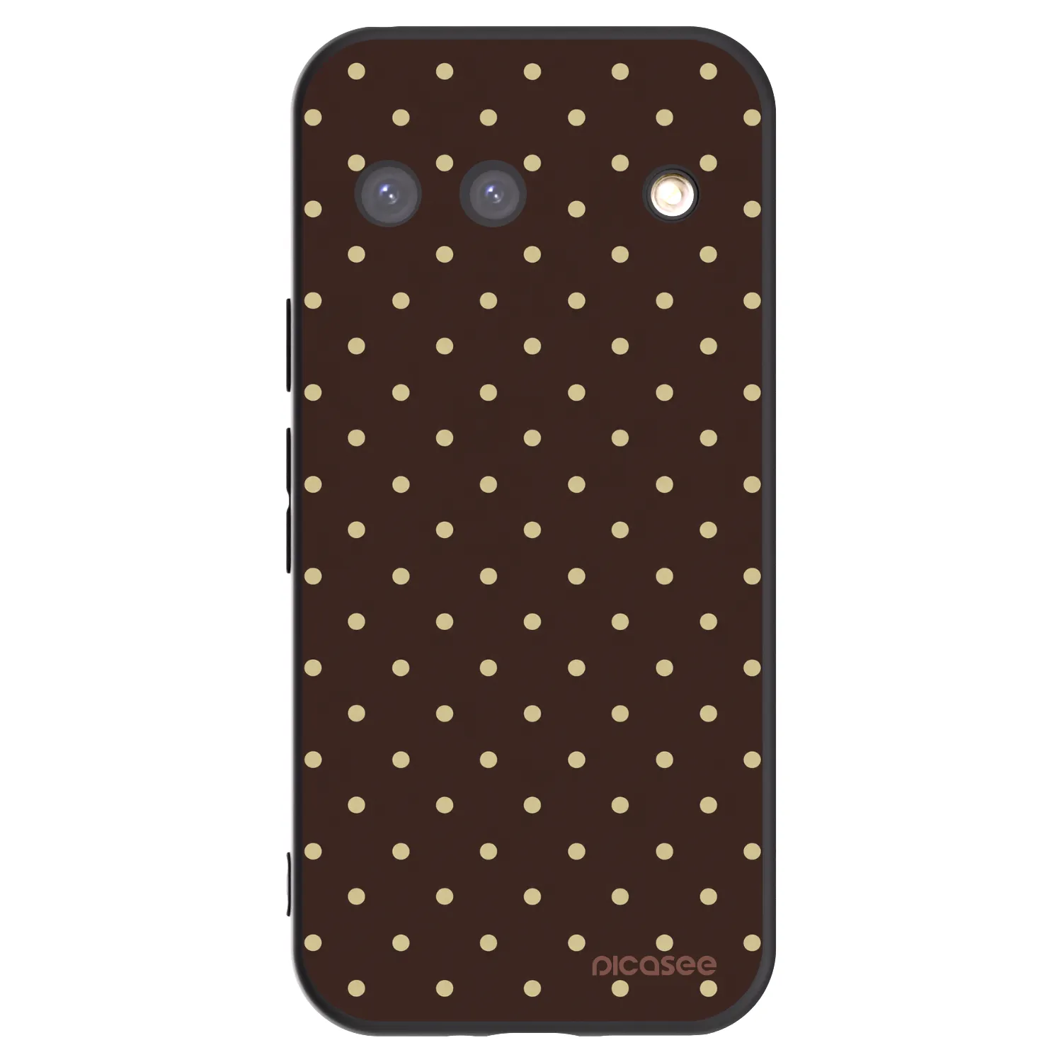 Picasee silikonowe czarne etui na Google Pixel 9 - Vanilla Dots & Chocolate