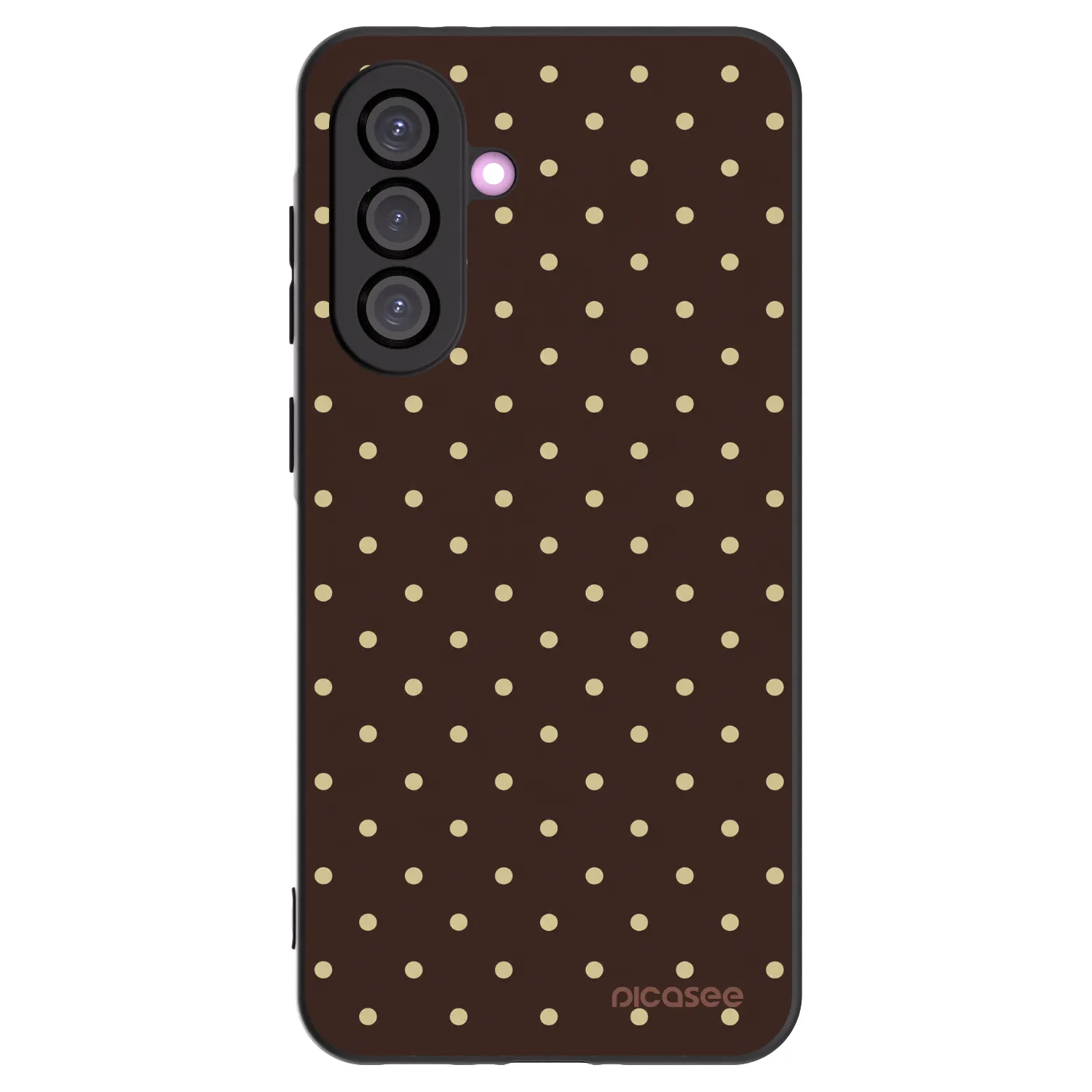 Picasee silikonowe czarne etui na Samsung Galaxy A56 5G A566B - Vanilla Dots & Chocolate