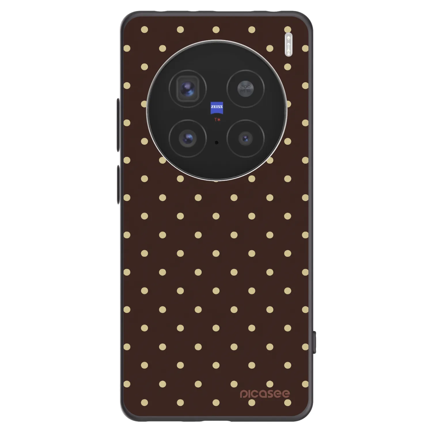 Picasee silikonowe czarne etui na Vivo X200 Pro - Vanilla Dots & Chocolate