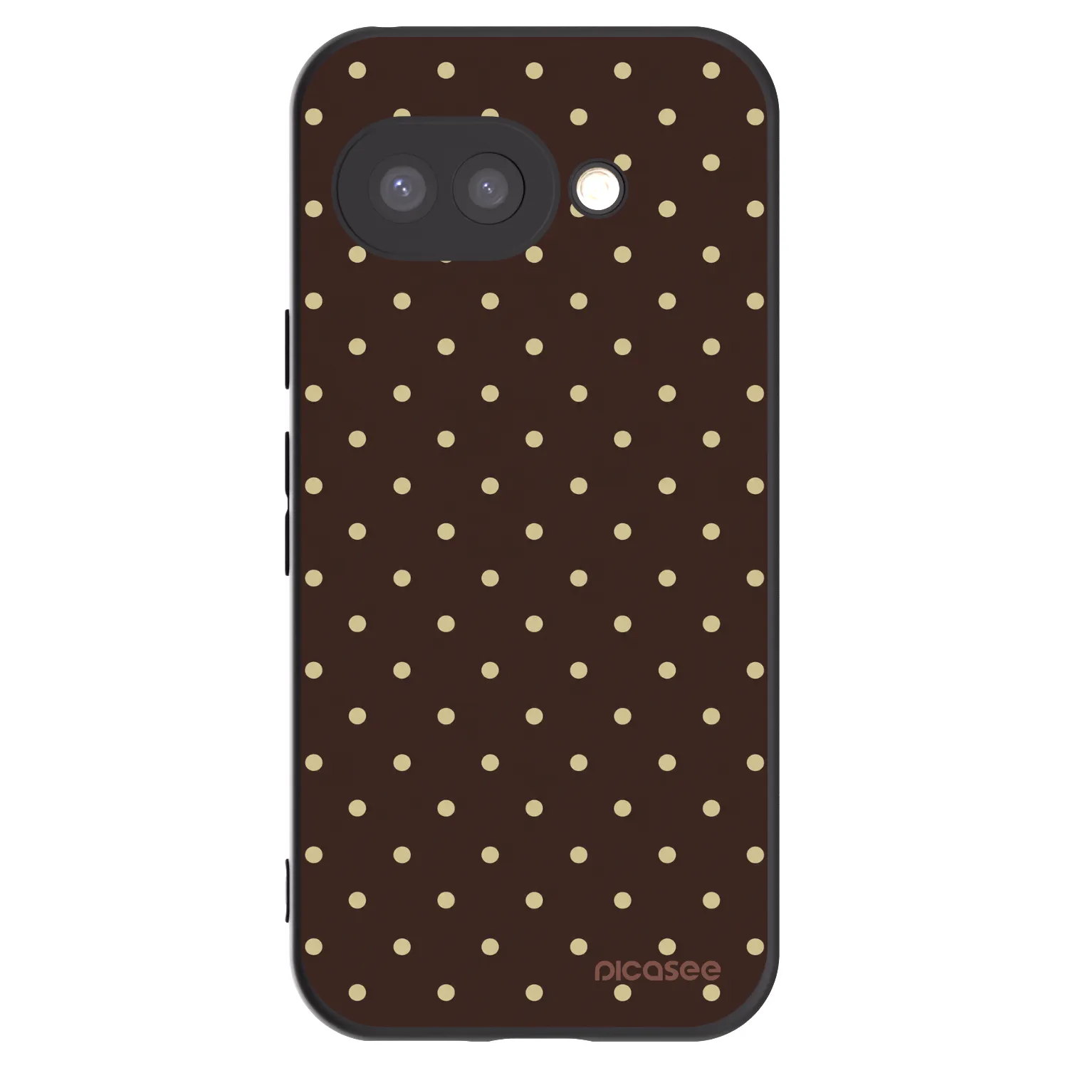 Picasee silikonowe czarne etui na Google Pixel 9a - Vanilla Dots & Chocolate