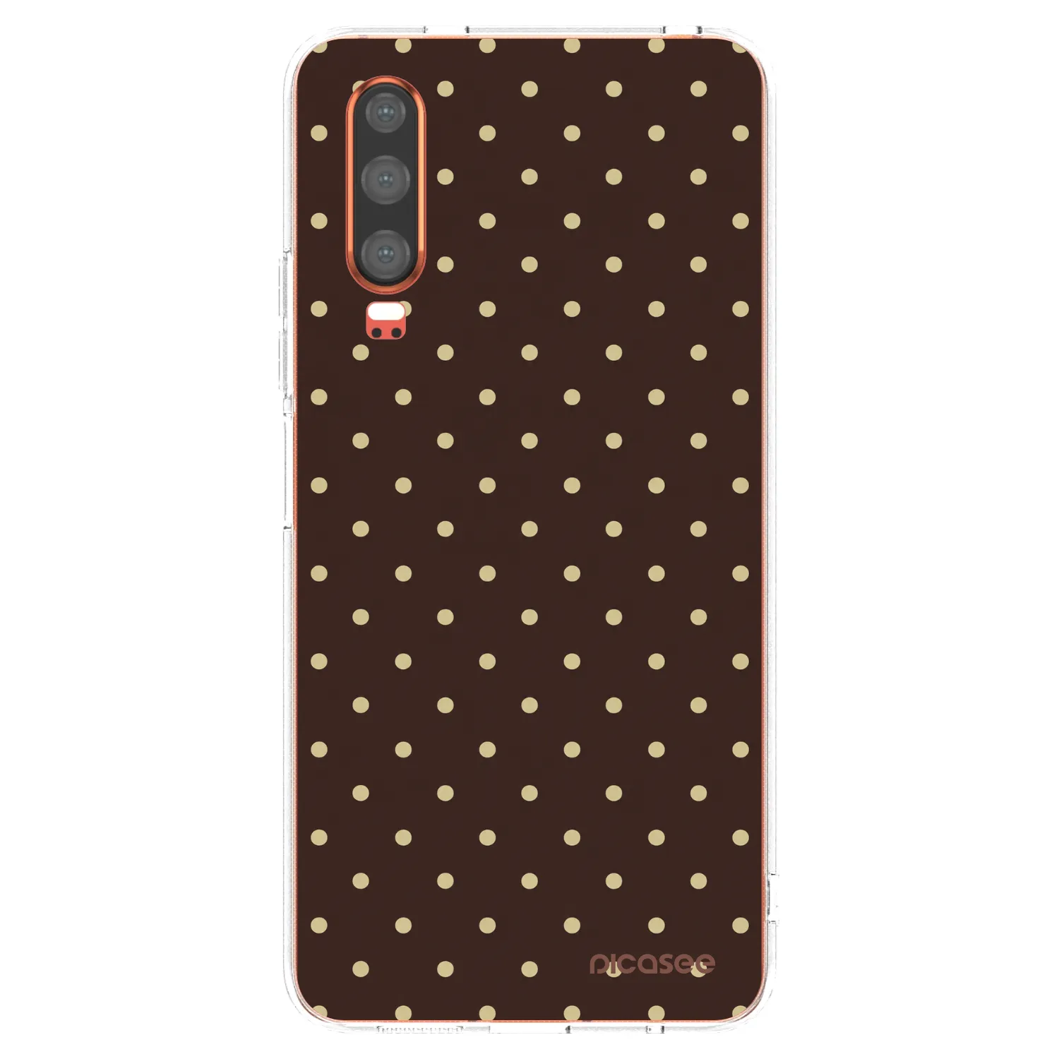 Picasee silikonowe przeźroczyste etui na Huawei P30 - Vanilla Dots & Chocolate
