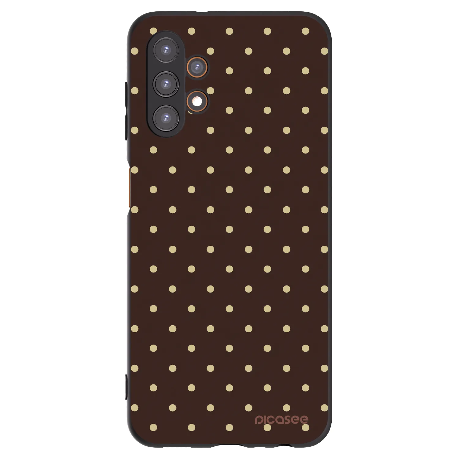 Picasee silikonowe czarne etui na Samsung Galaxy A13 5G - Vanilla Dots & Chocolate