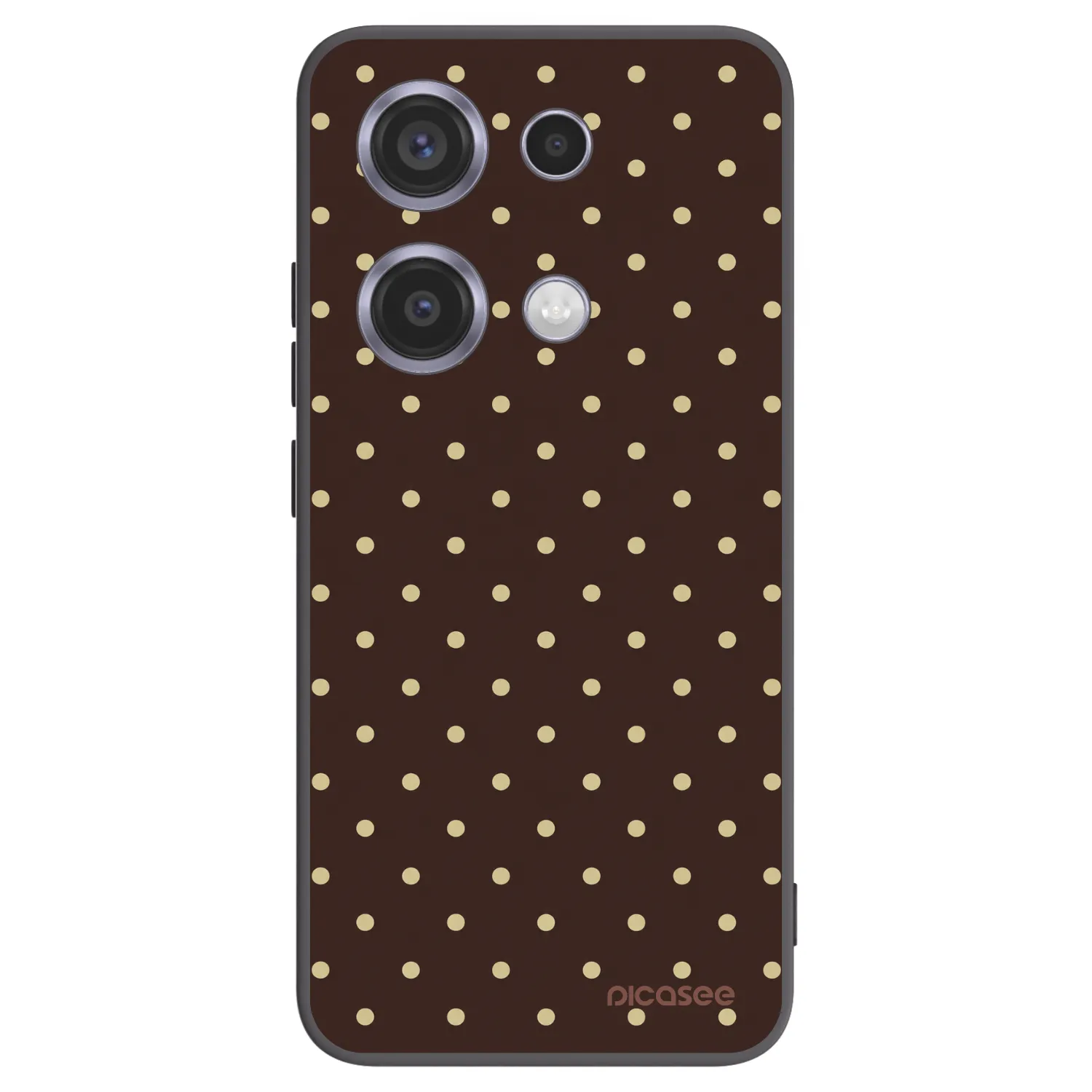 Picasee silikonowe czarne etui na Xiaomi Redmi Note 14S - Vanilla Dots & Chocolate