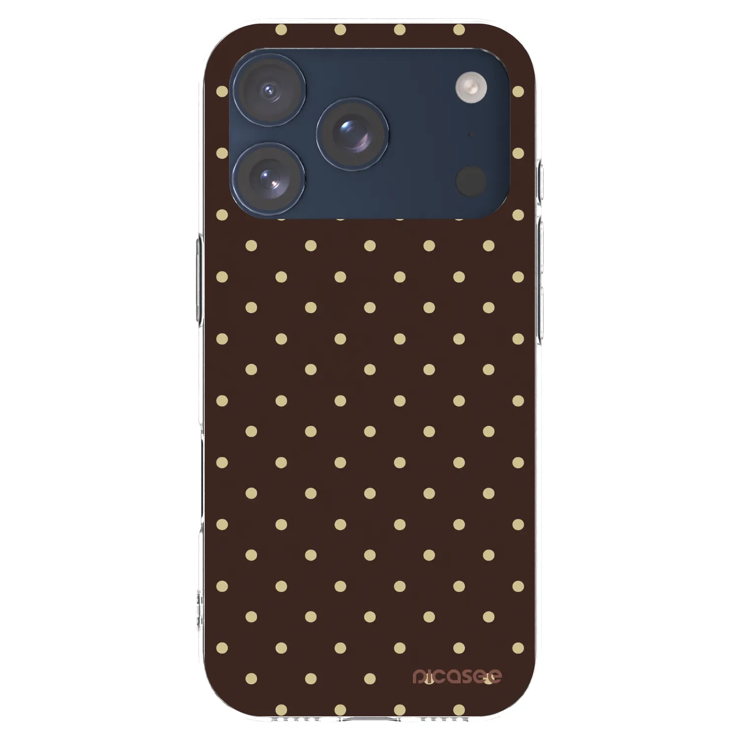 Picasee silikonowe przeźroczyste etui na Apple iPhone 17 Pro - Vanilla Dots & Chocolate