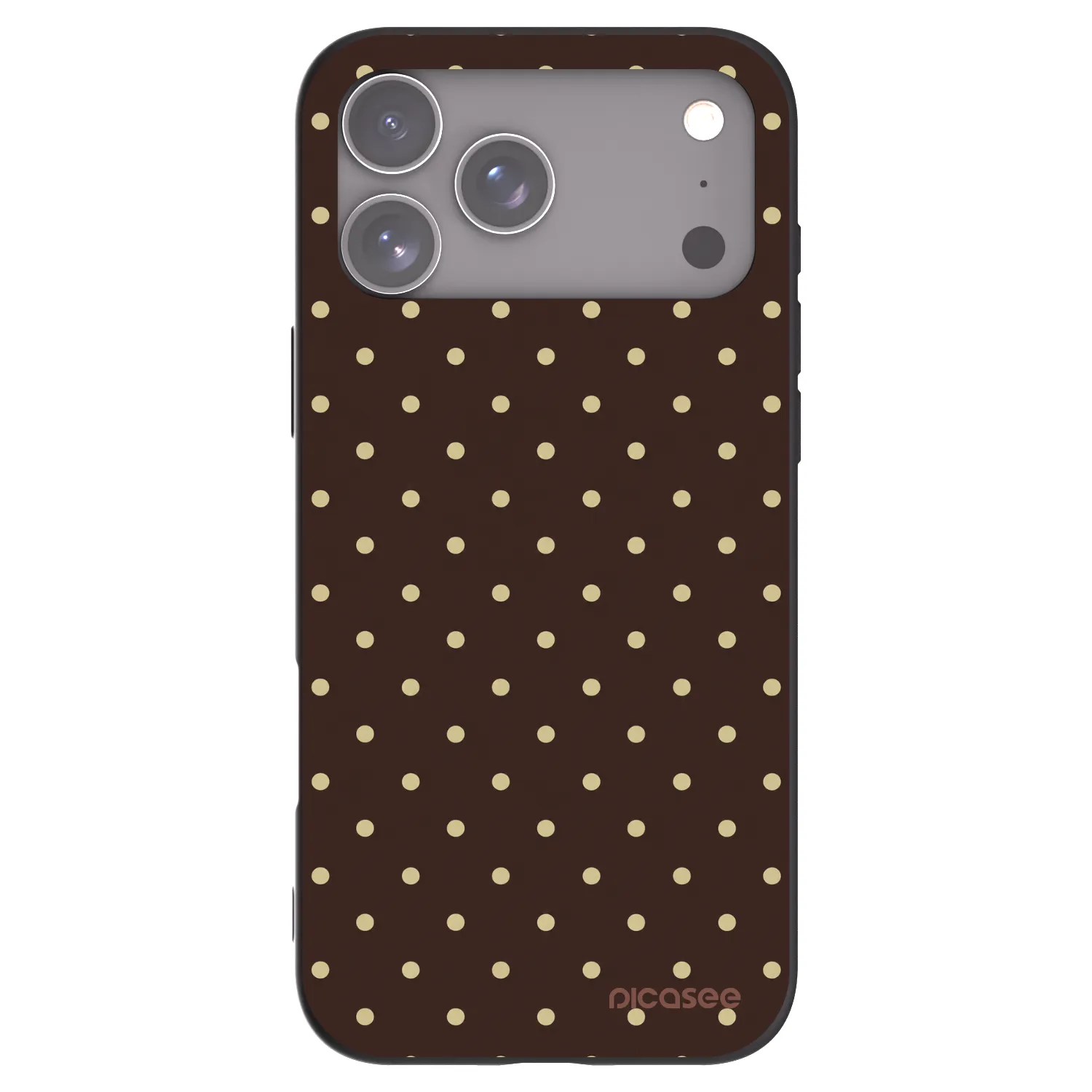 Picasee silikonowe czarne etui na Apple iPhone 17 Pro Max - Vanilla Dots & Chocolate