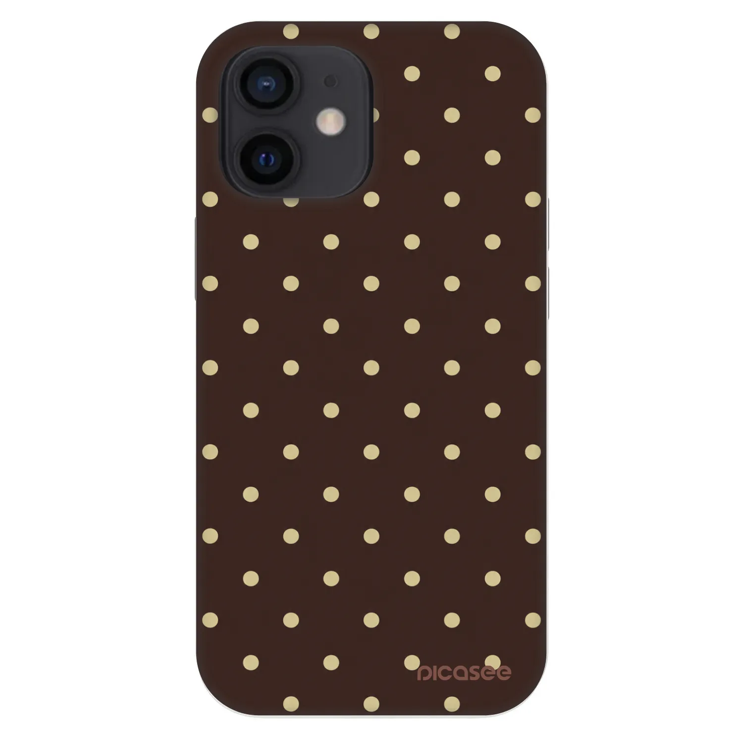Picasee Fashion Case na Apple iPhone 12 mini - Vanilla Dots & Chocolate