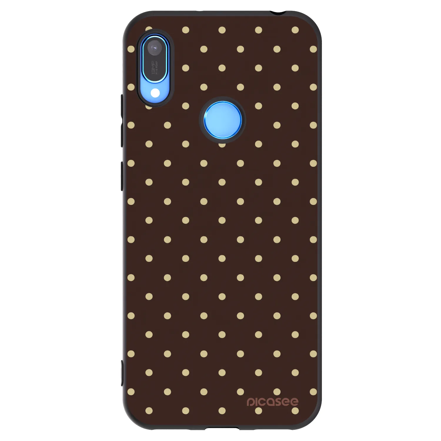 Picasee silikonowe czarne etui na Huawei Y6 2019 - Vanilla Dots & Chocolate