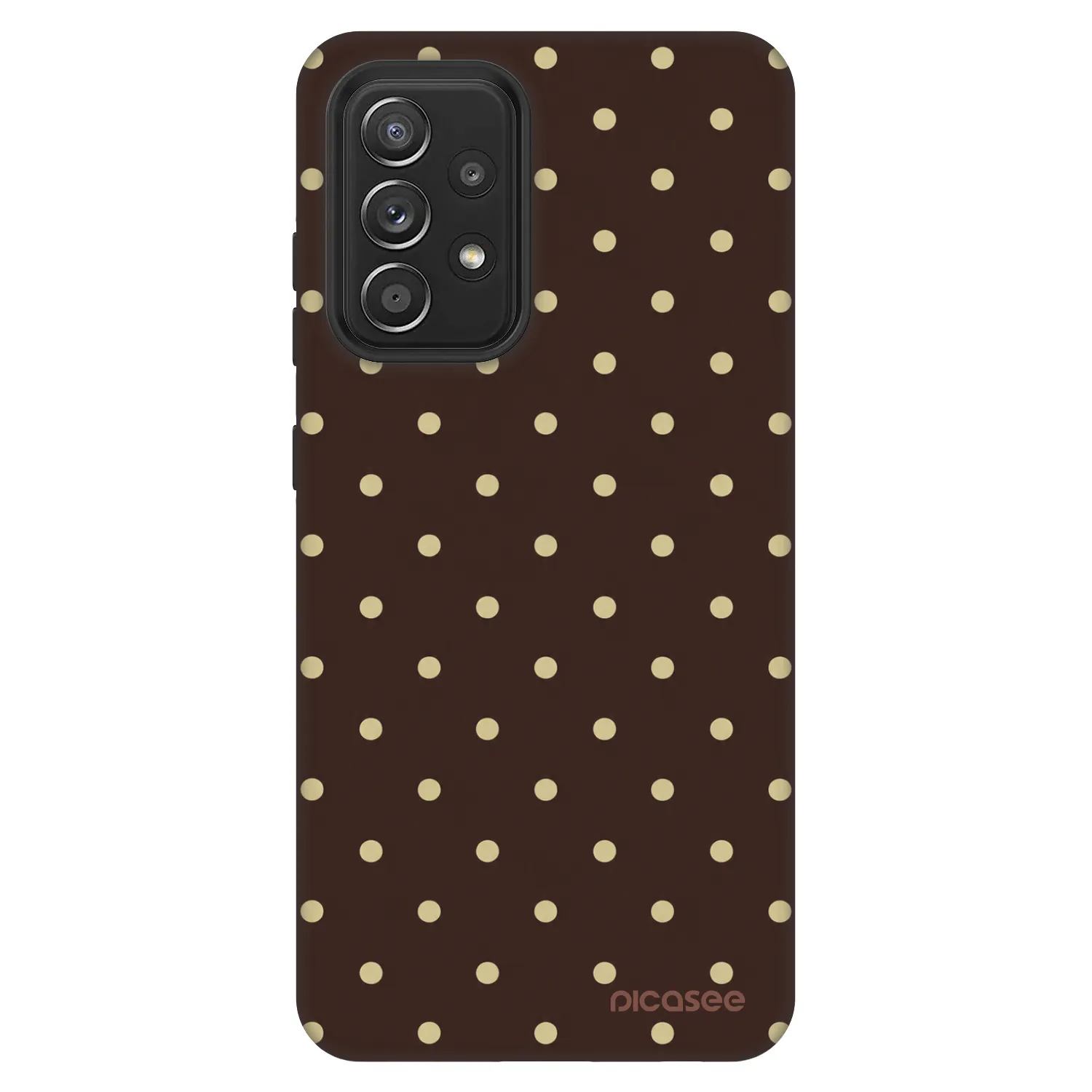 Picasee Fashion Case na Samsung Galaxy A52 5G A525F - Vanilla Dots & Chocolate